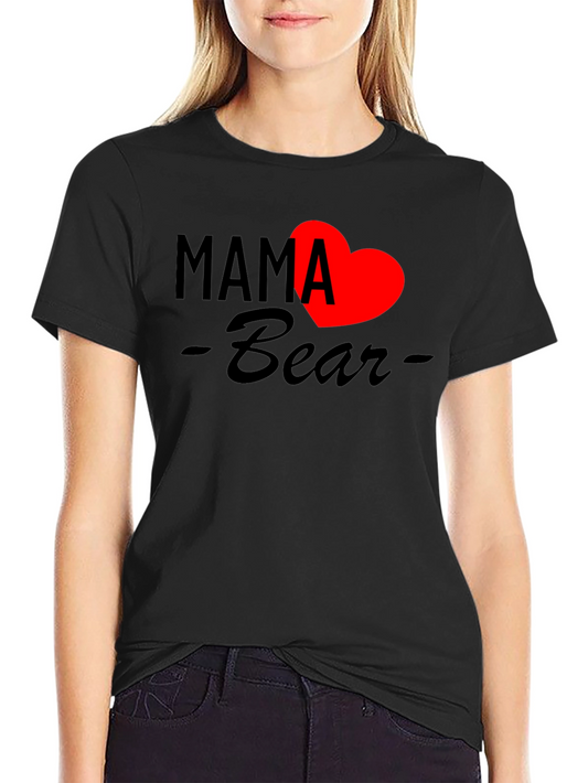 Mama Bear Heart Graphic T-Shirt