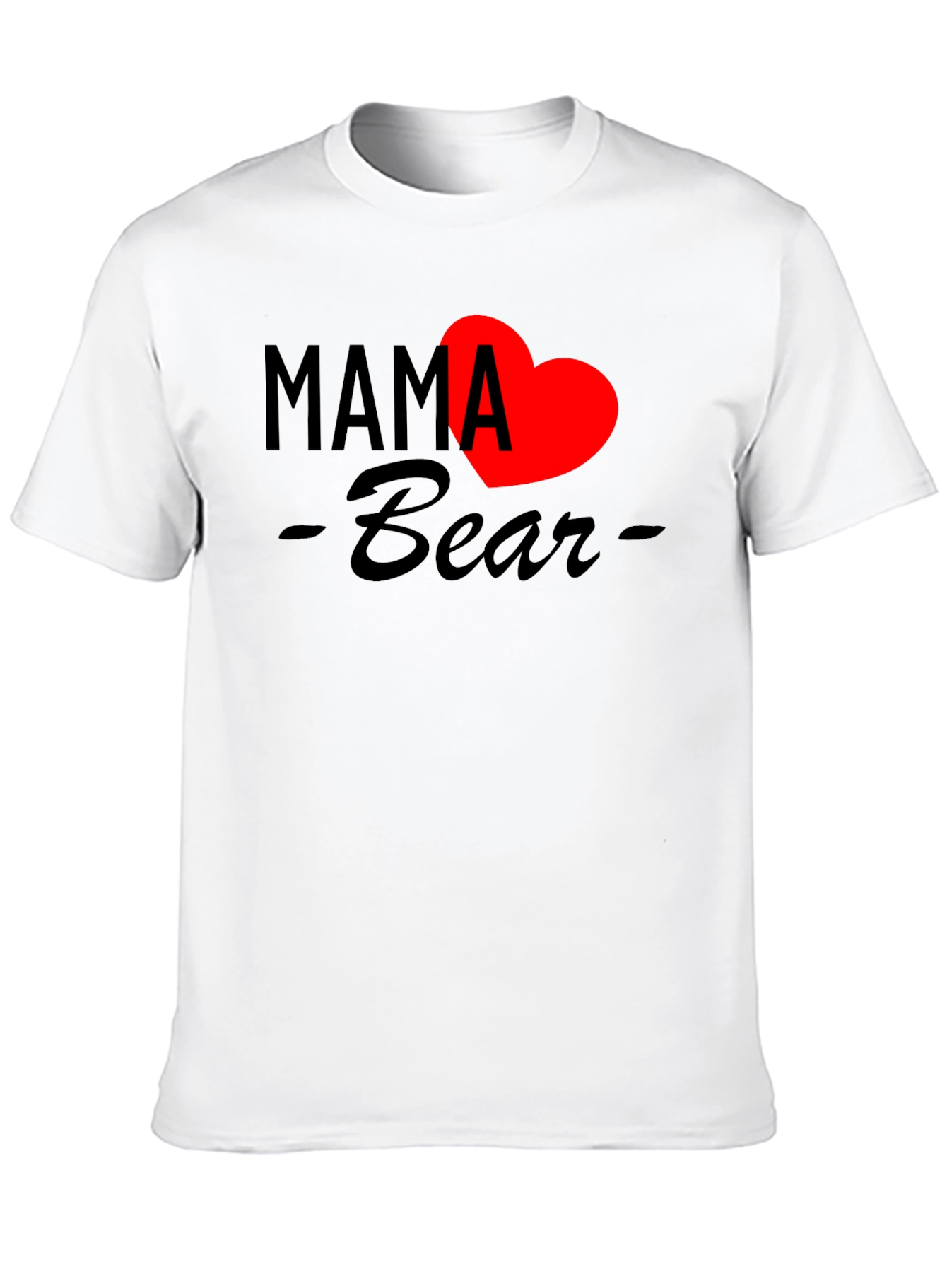 Mama Bear Heart Graphic T-Shirt