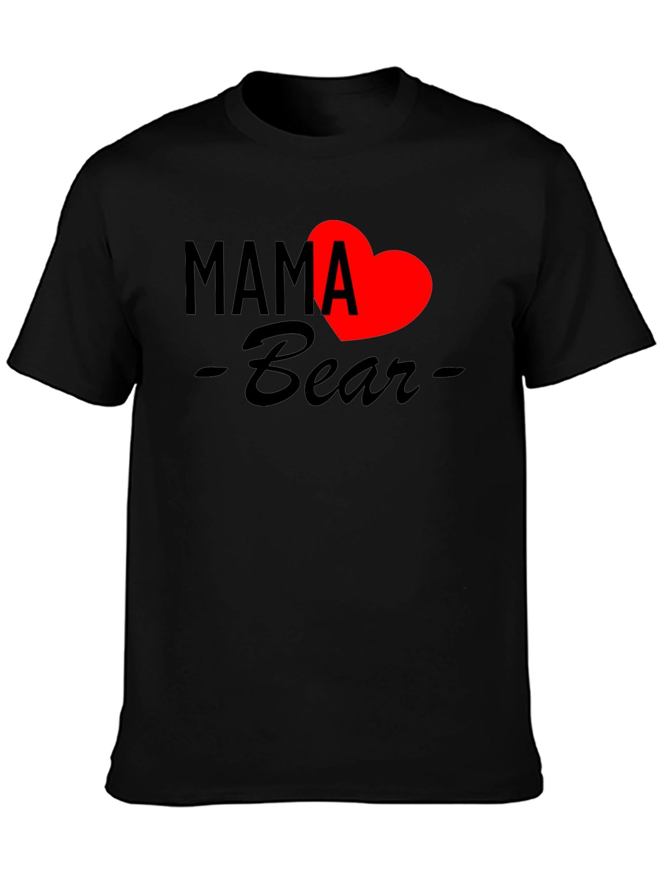 Mama Bear Heart Graphic T-Shirt