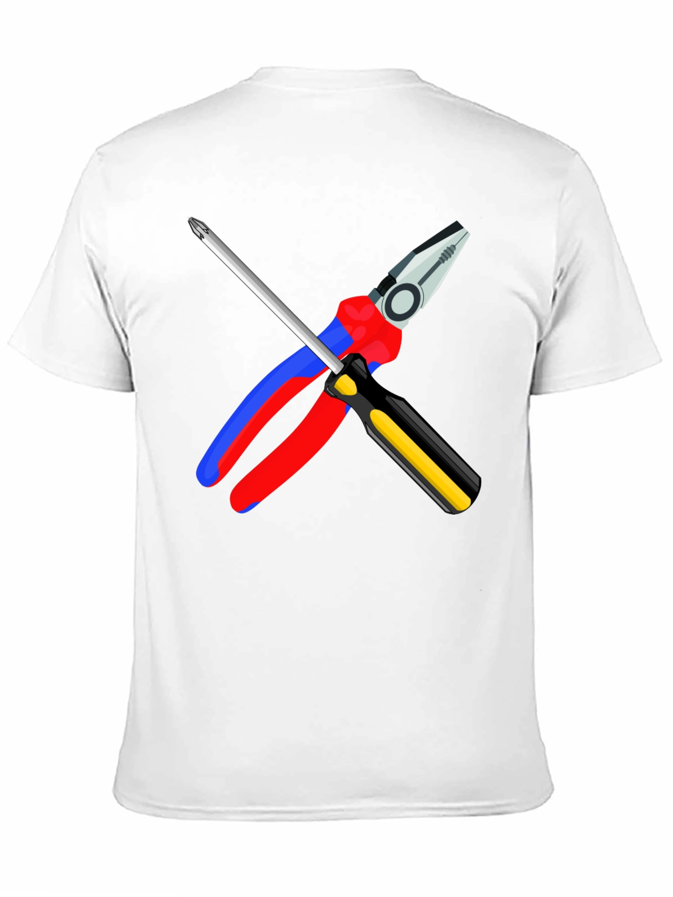 Electricians Tool T-Shirt: Pliers & Screwdriver Graphic