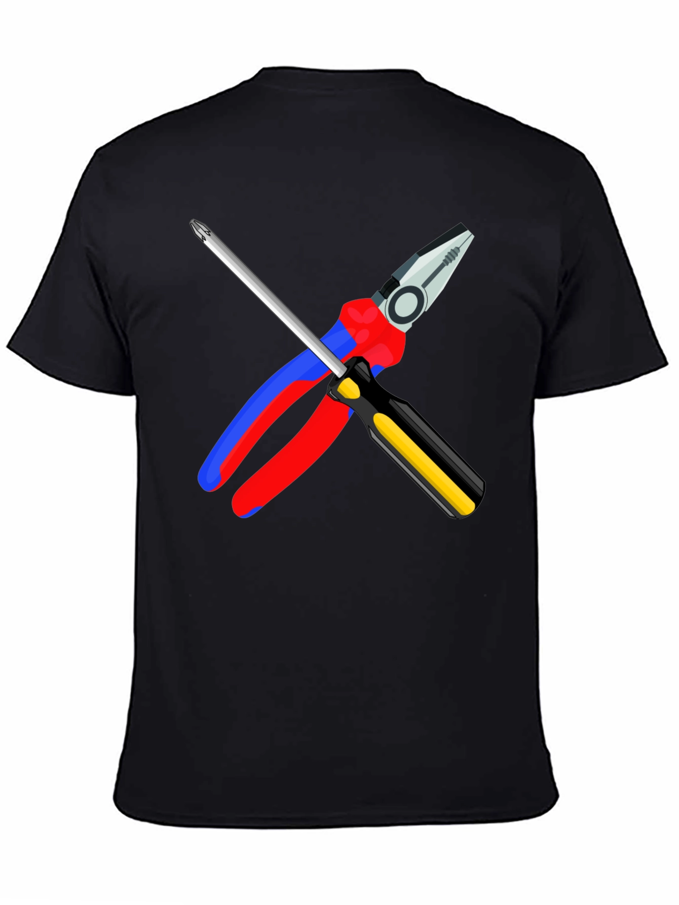 Electricians Tool T-Shirt: Pliers & Screwdriver Graphic