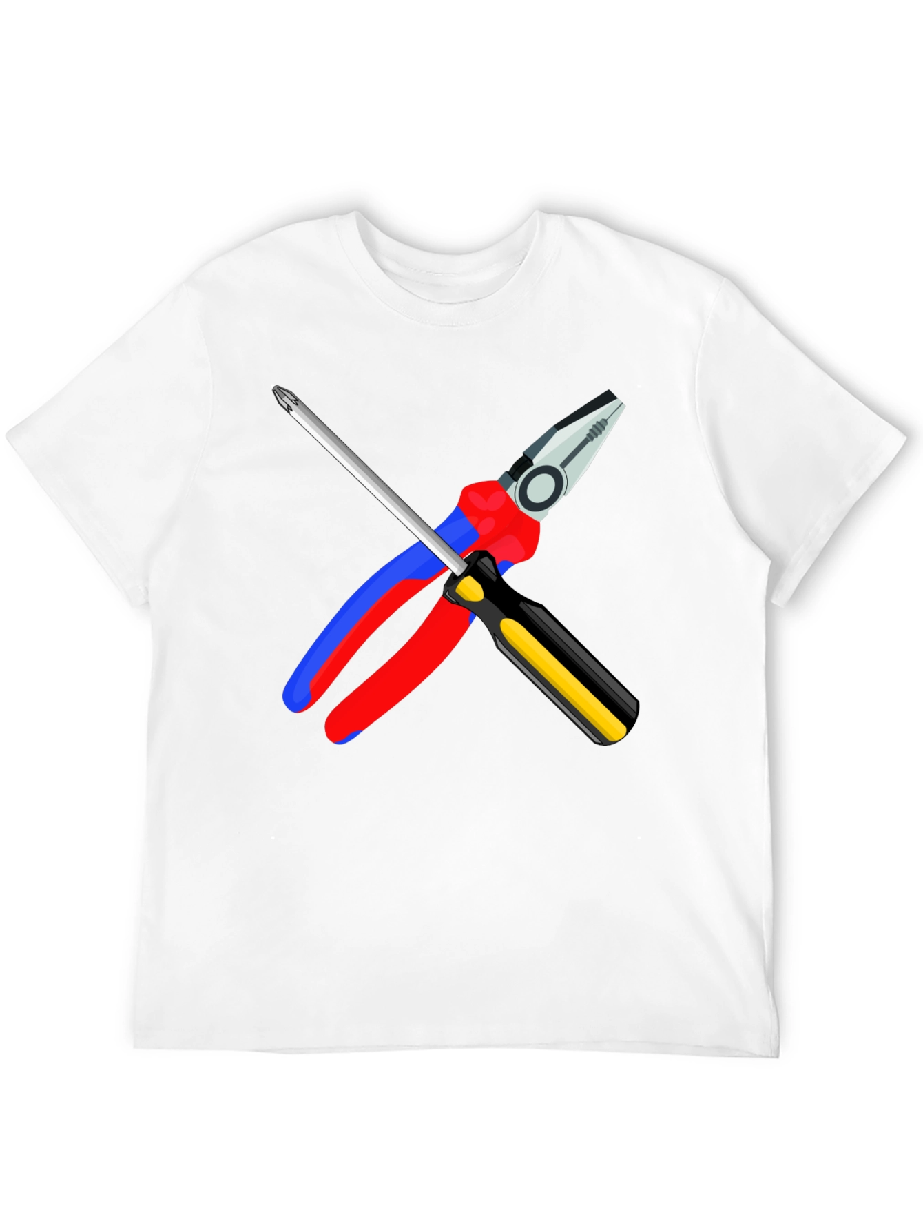 Electricians Tool T-Shirt: Pliers & Screwdriver Graphic