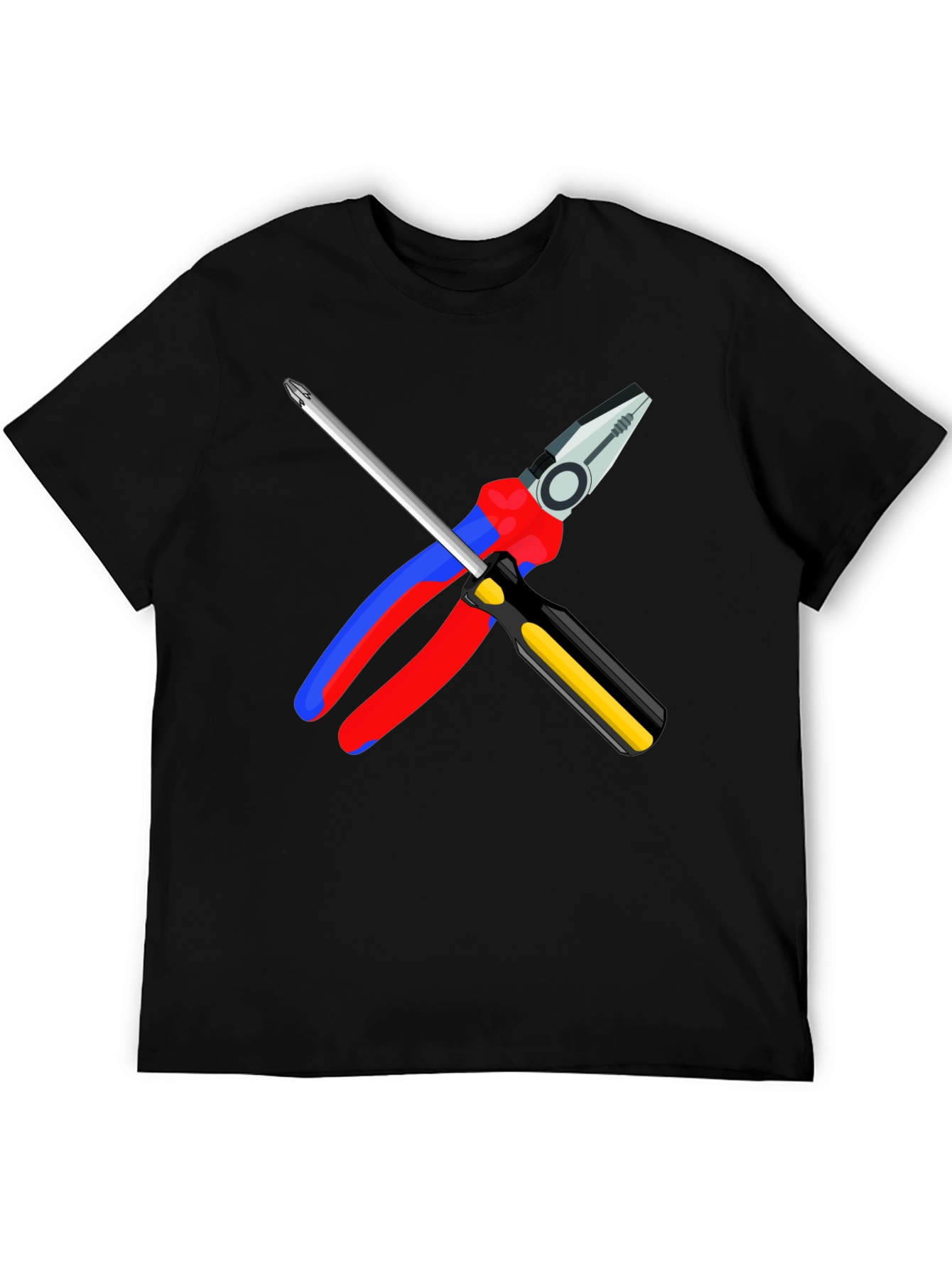 Electricians Tool T-Shirt: Pliers & Screwdriver Graphic