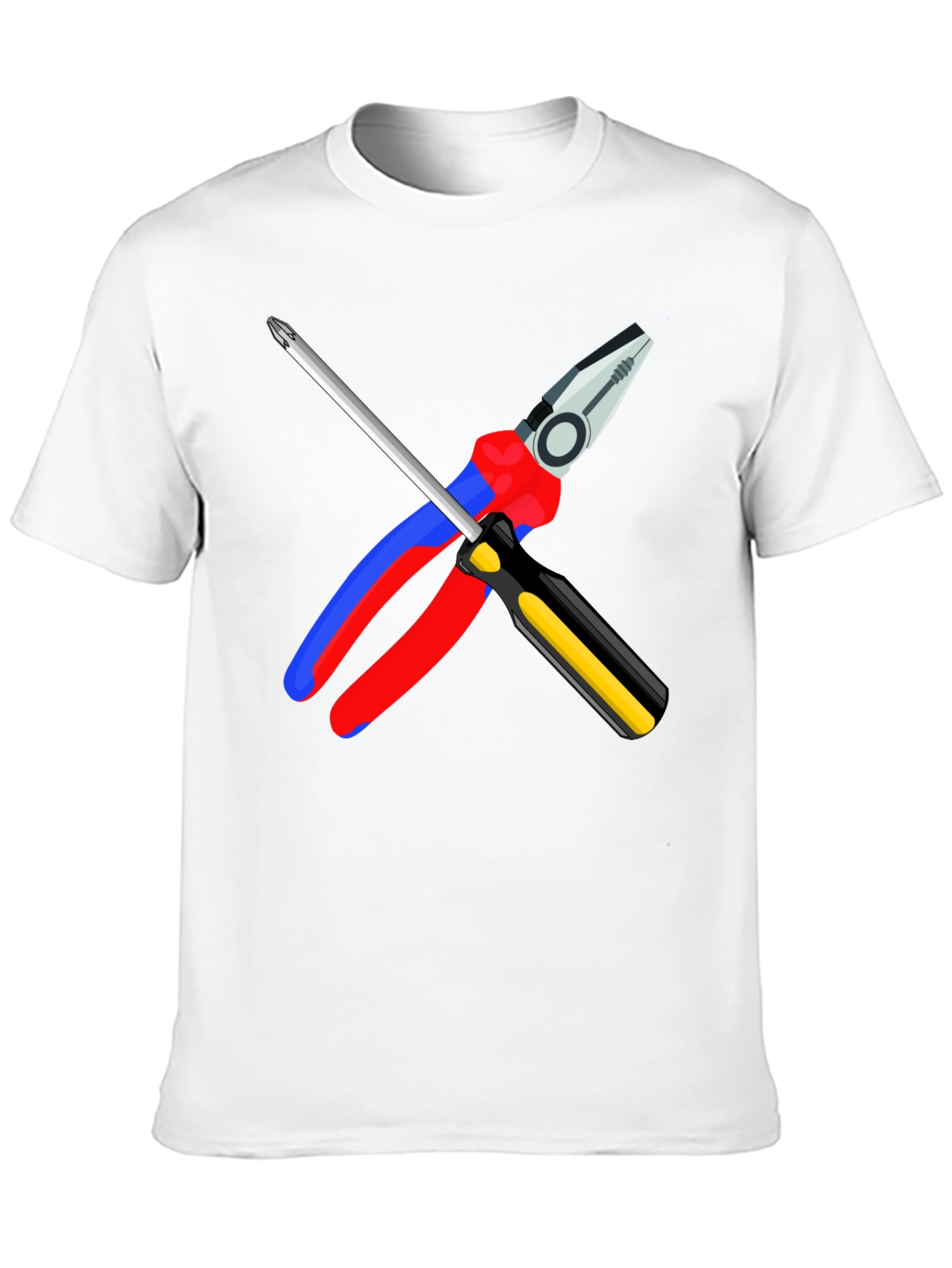 Electricians Tool T-Shirt: Pliers & Screwdriver Graphic