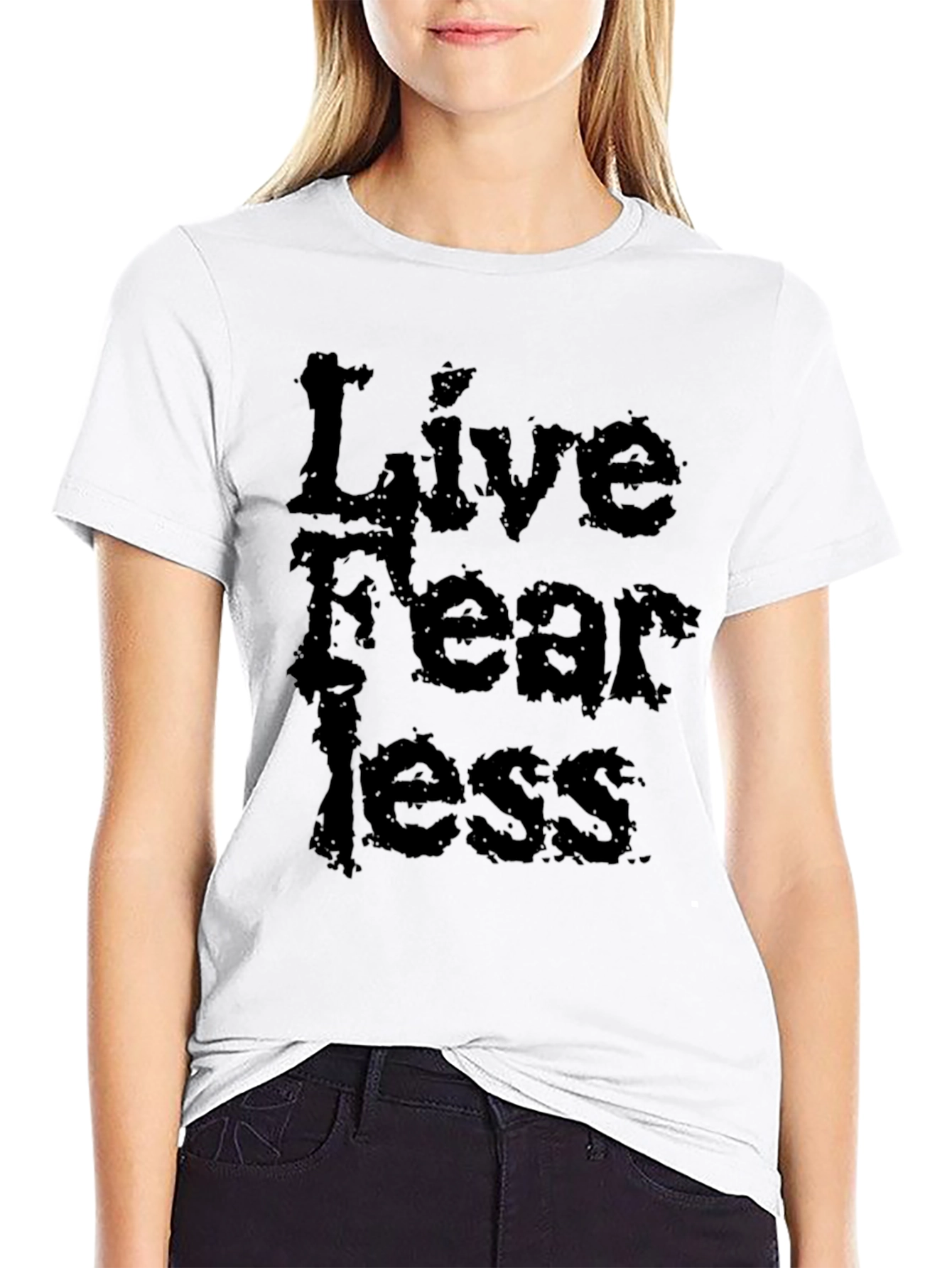 Live Fearless Black Graphic Tee