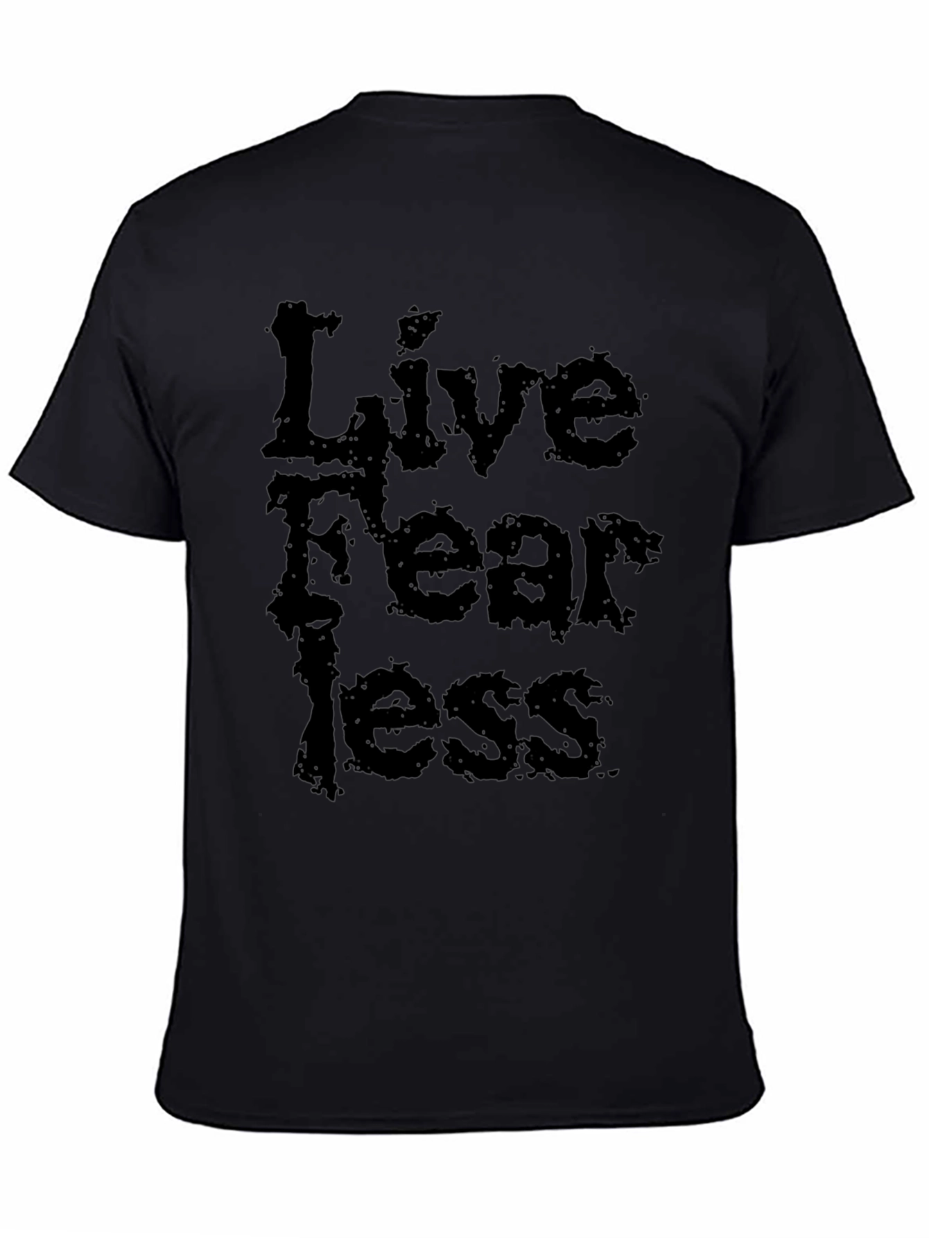 Live Fearless Black Graphic Tee