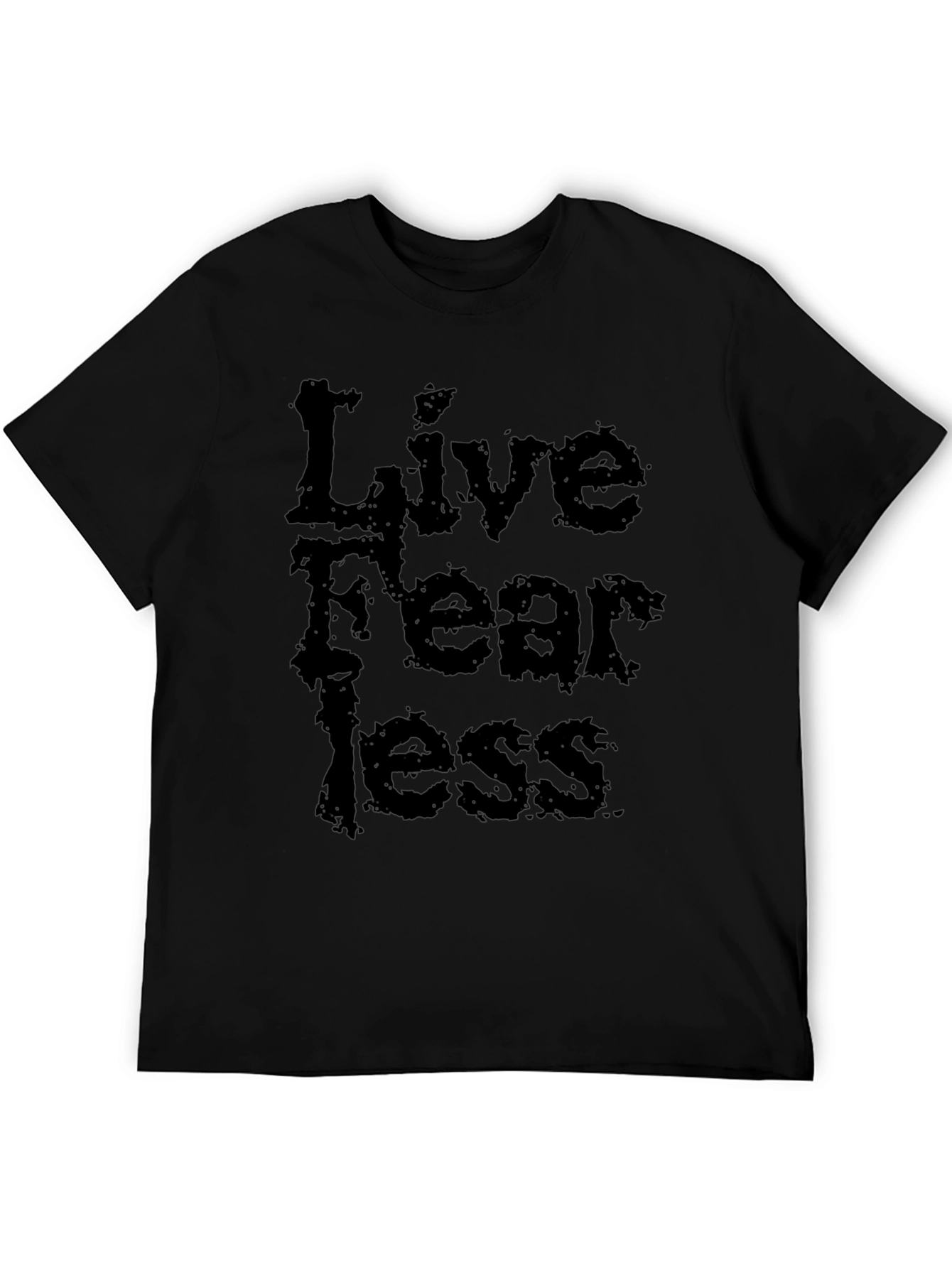 Live Fearless Black Graphic Tee