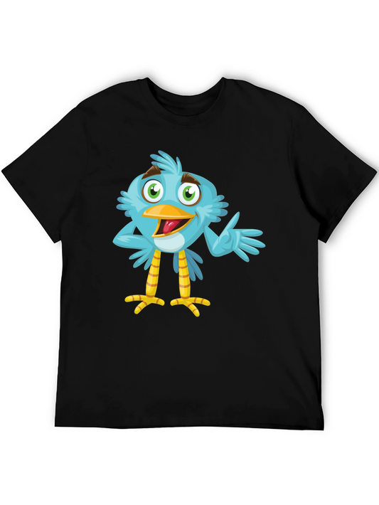 Cartoon Bird Graphic T-Shirt