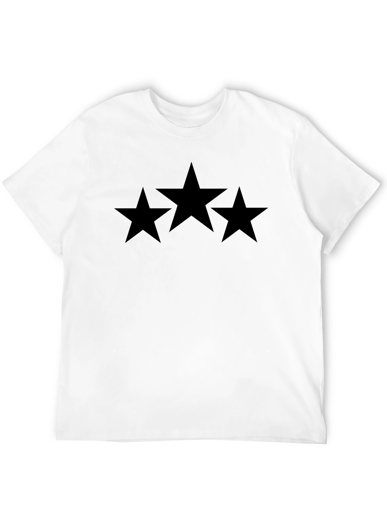 Classic Black T-Shirt with Bold Star Design