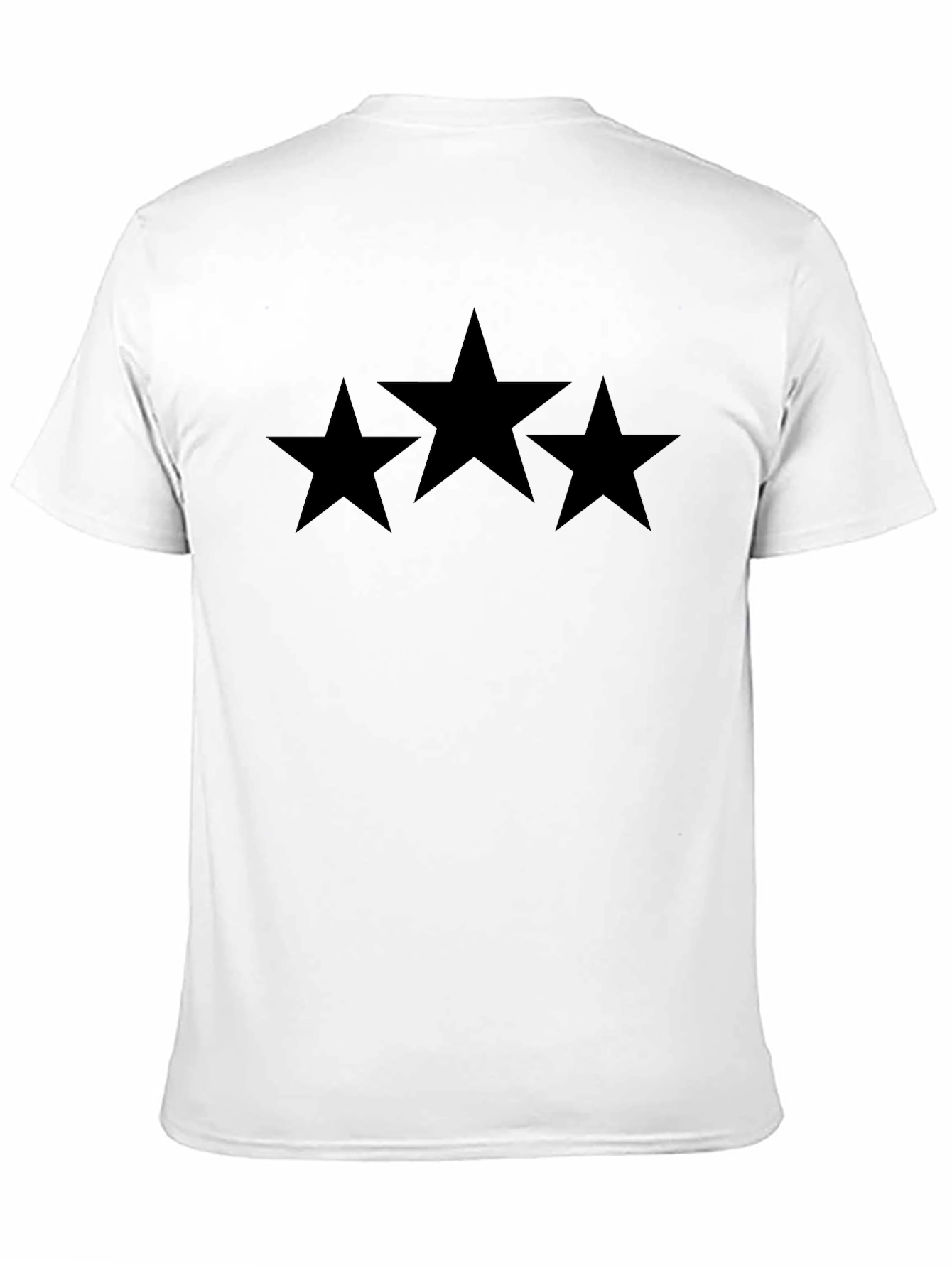 Classic Black T-Shirt with Bold Star Design