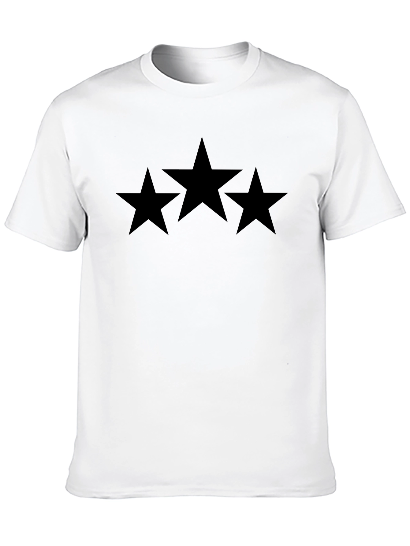 Classic Black T-Shirt with Bold Star Design