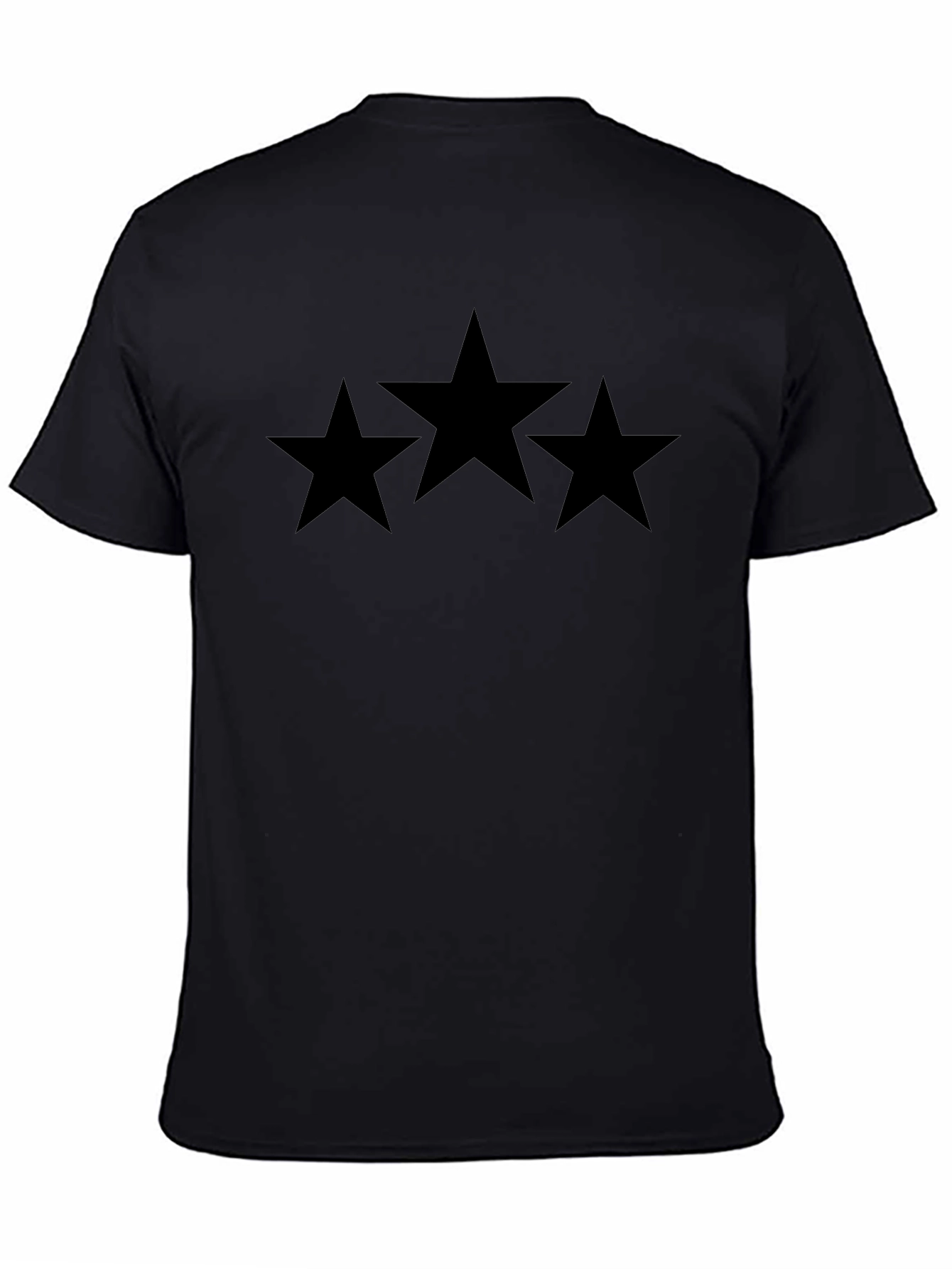 Classic Black T-Shirt with Bold Star Design