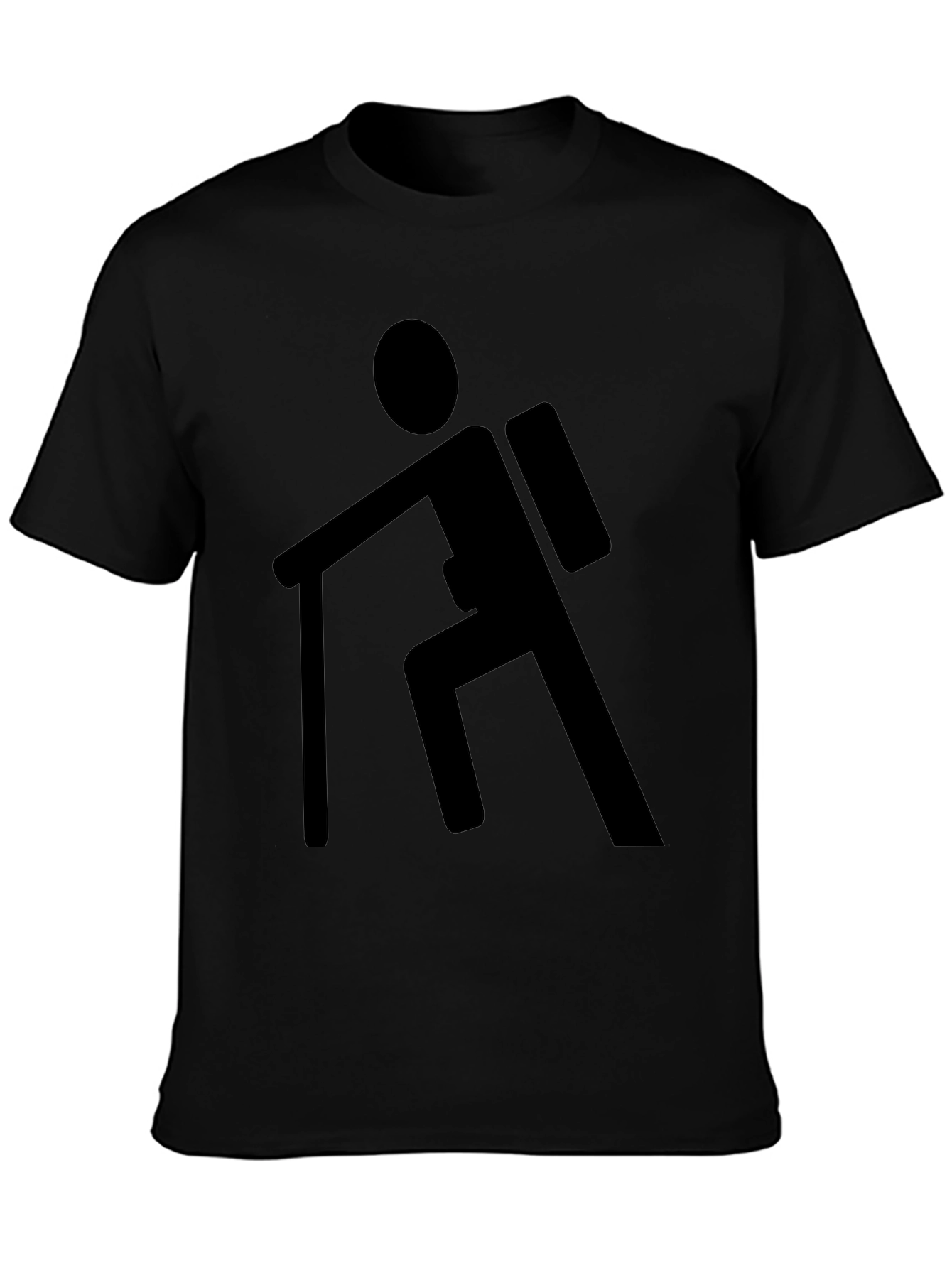 Hiking Icon T-Shirt - Black Graphic Tee