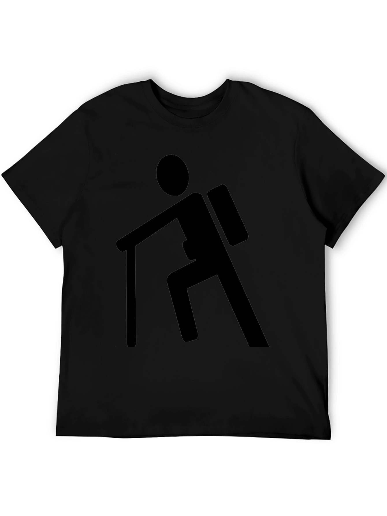 Hiking Icon T-Shirt - Black Graphic Tee