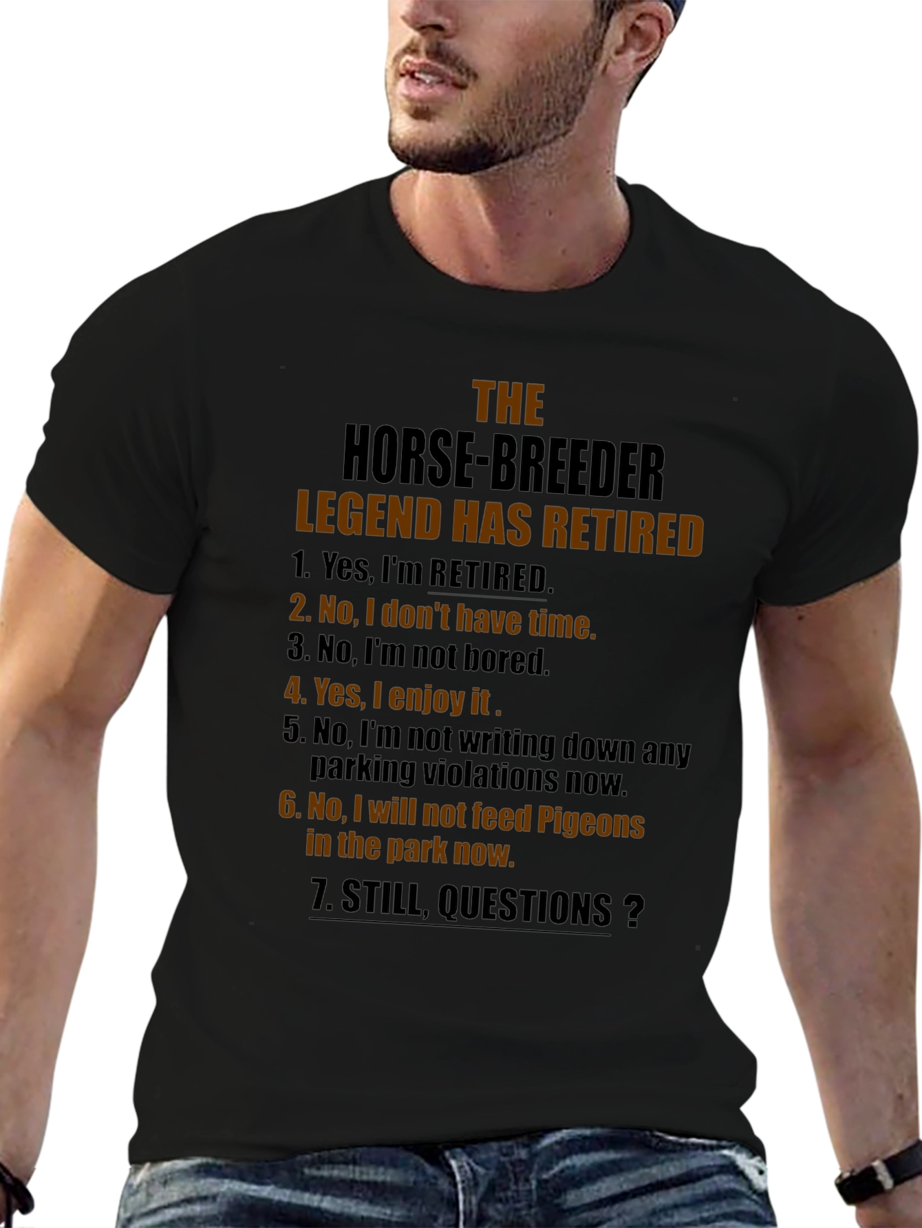Retired Horse Breeder T-Shirt Funny Gift Idea
