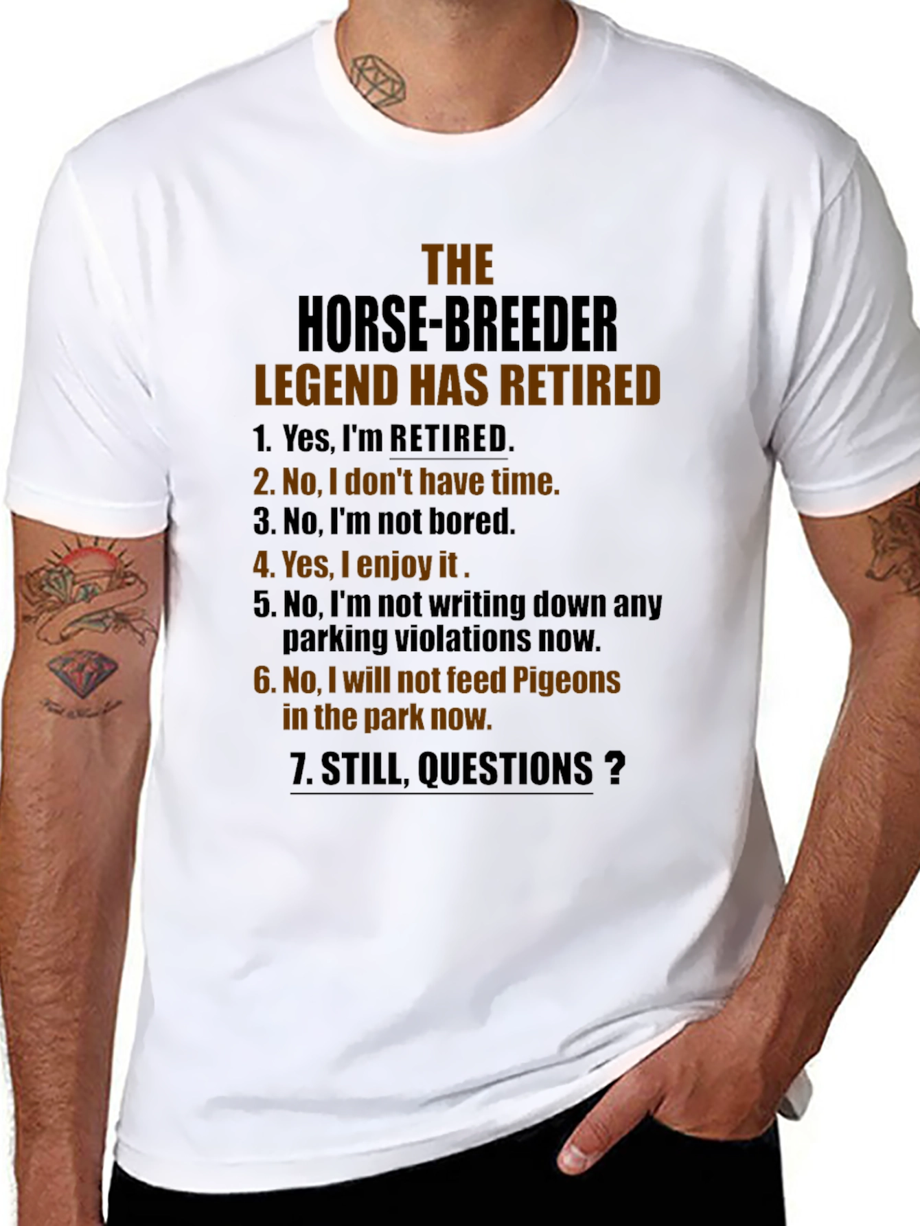 Retired Horse Breeder T-Shirt Funny Gift Idea