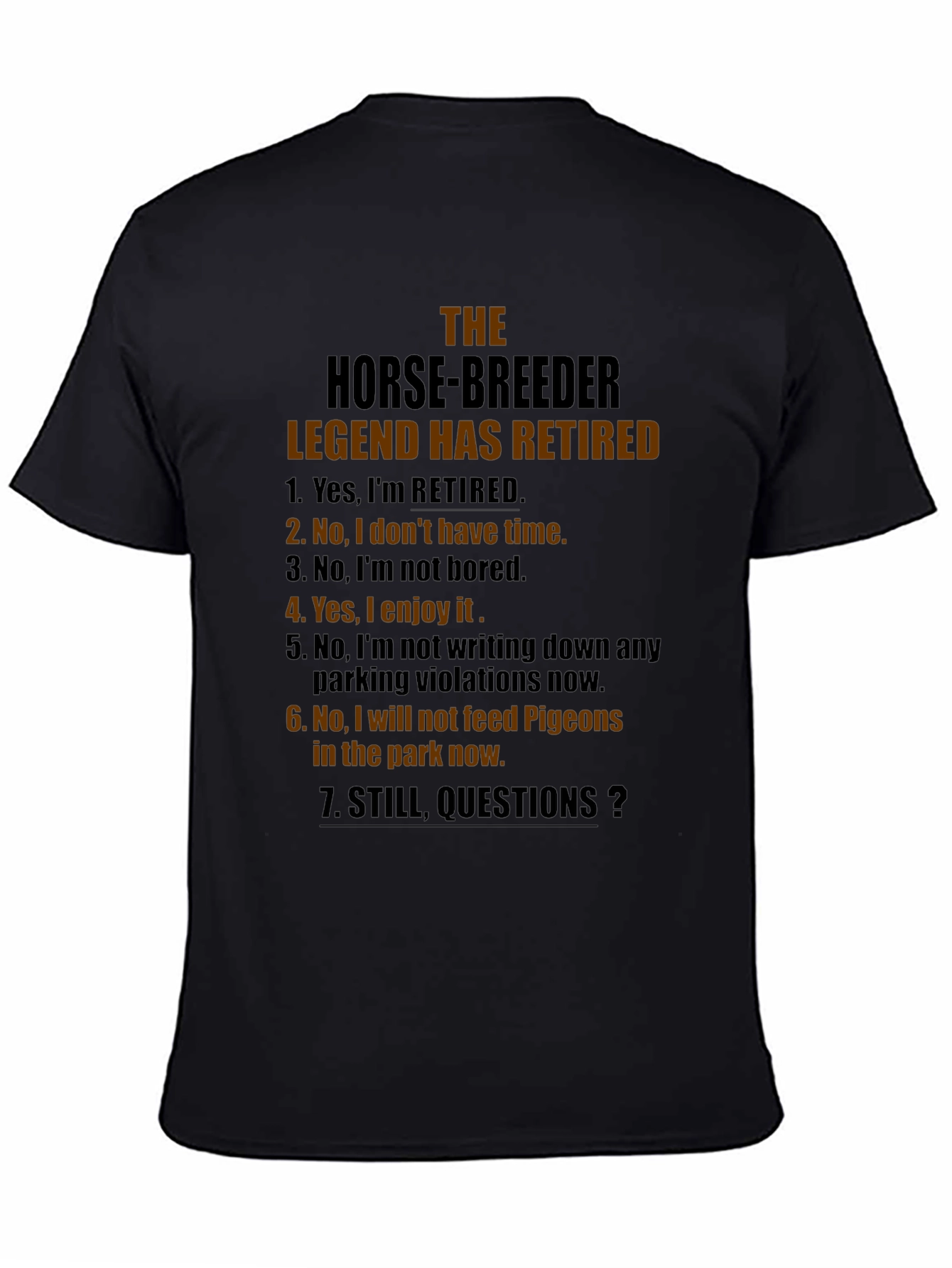Retired Horse Breeder T-Shirt Funny Gift Idea
