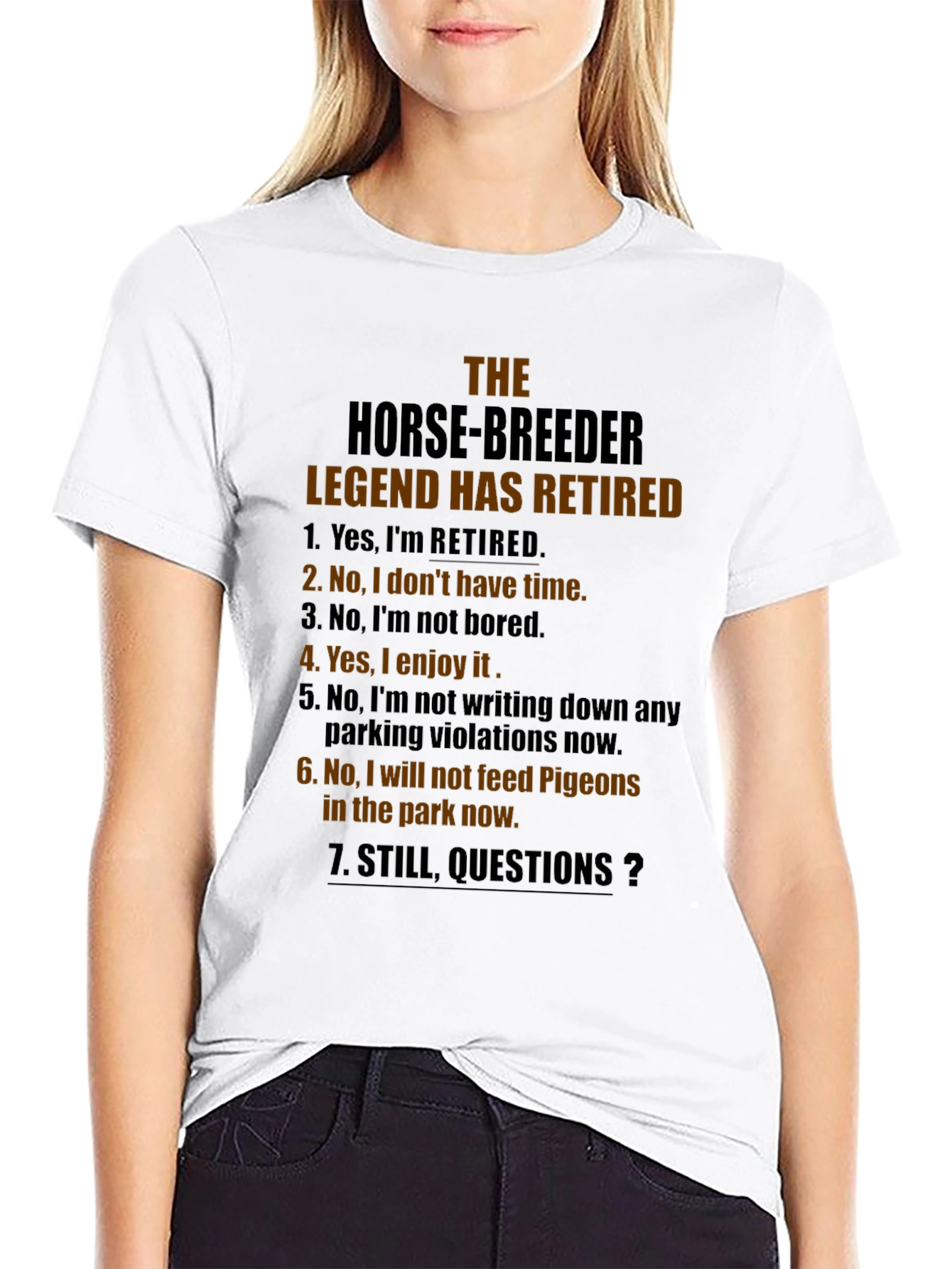 Retired Horse Breeder T-Shirt Funny Gift Idea