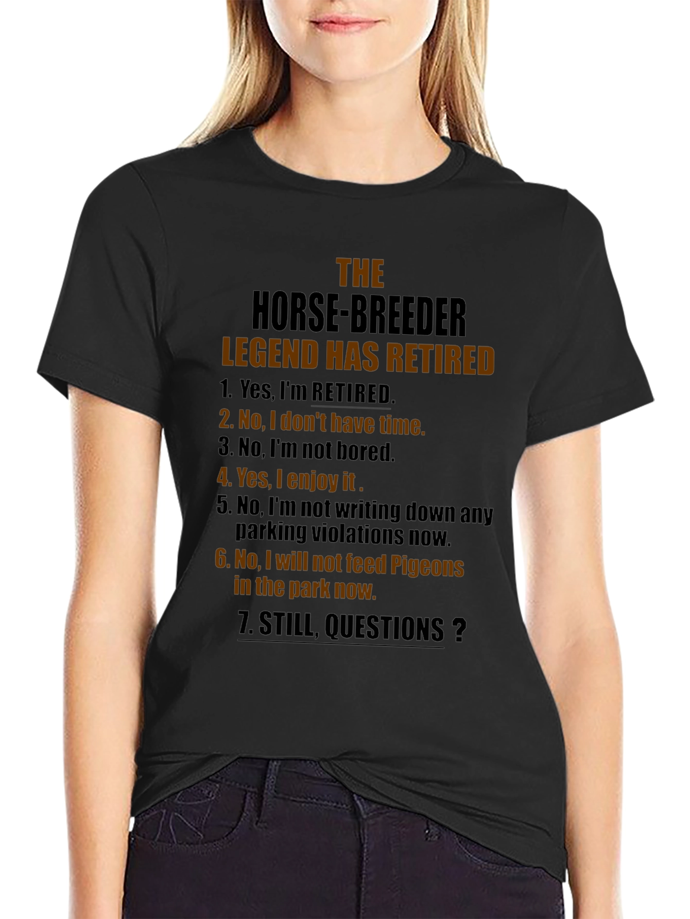 Retired Horse Breeder T-Shirt Funny Gift Idea