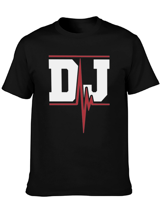 DJ Heartbeat Graphic Tee - Black