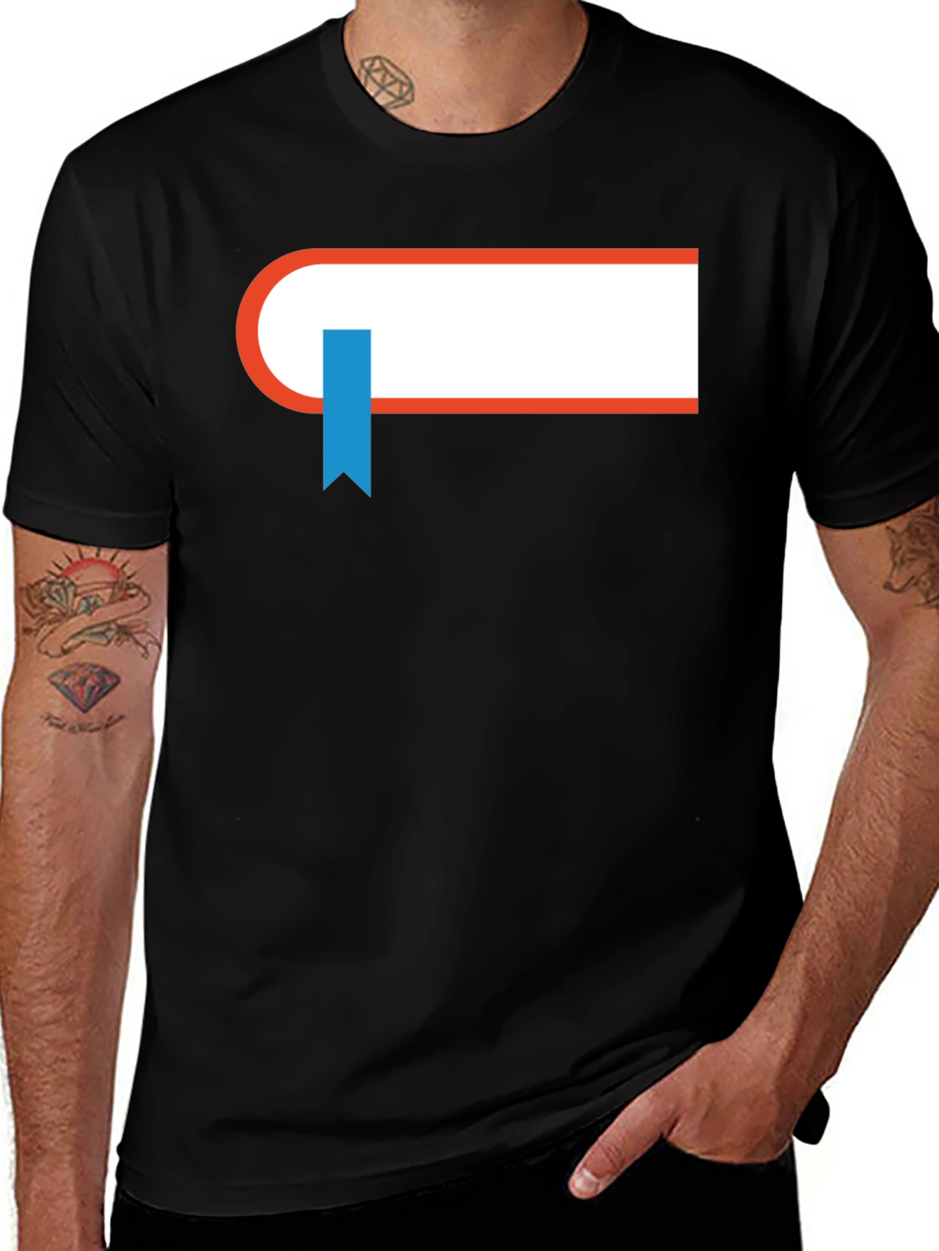 Bookworm Tee - Book & Bookmark Graphic T-Shirt