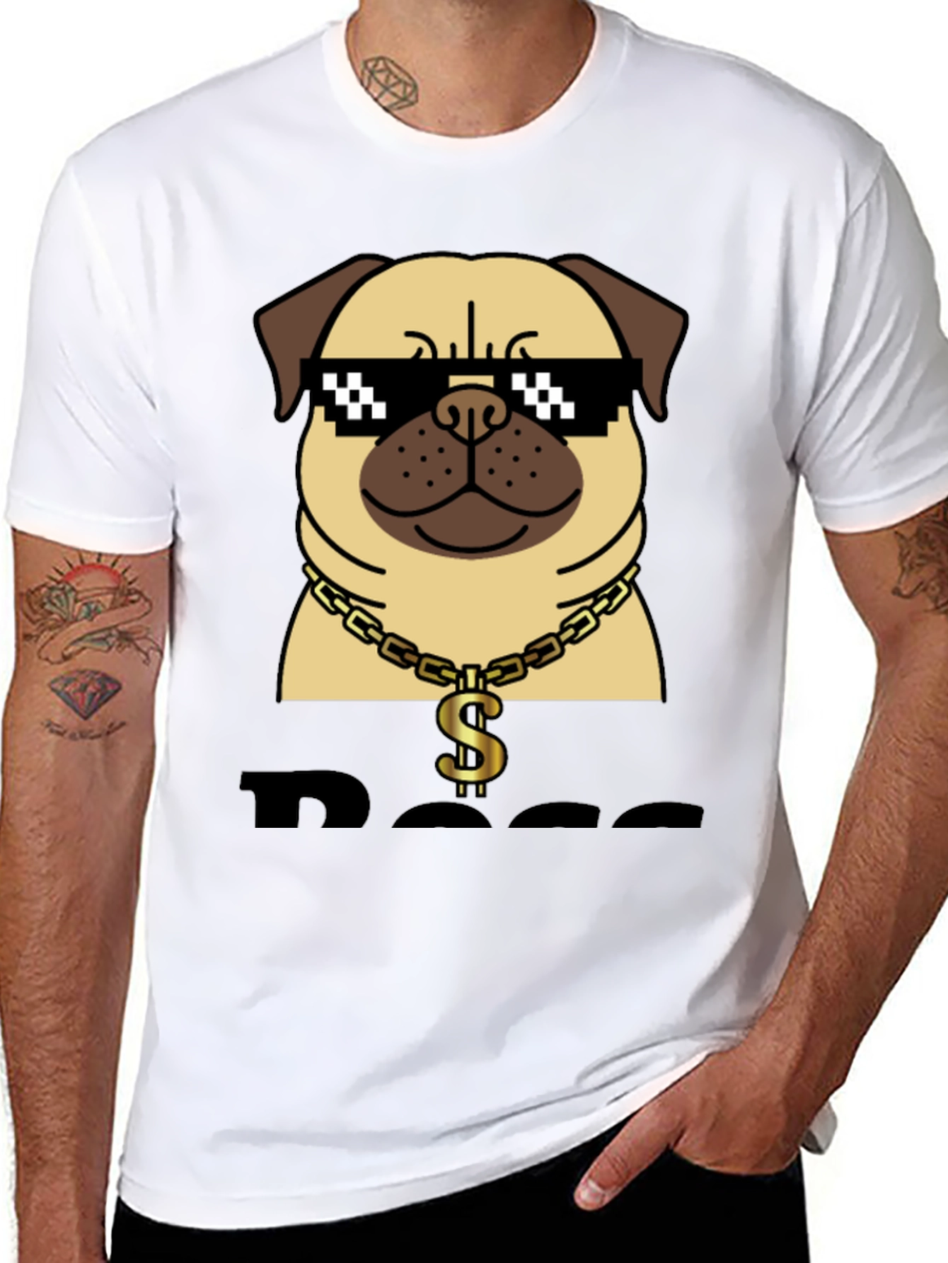 Pug Boss T-Shirt - Funny Dog Graphic Tee