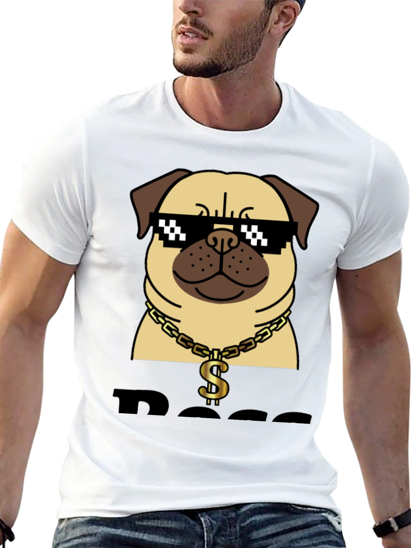 Pug Boss T-Shirt - Funny Dog Graphic Tee