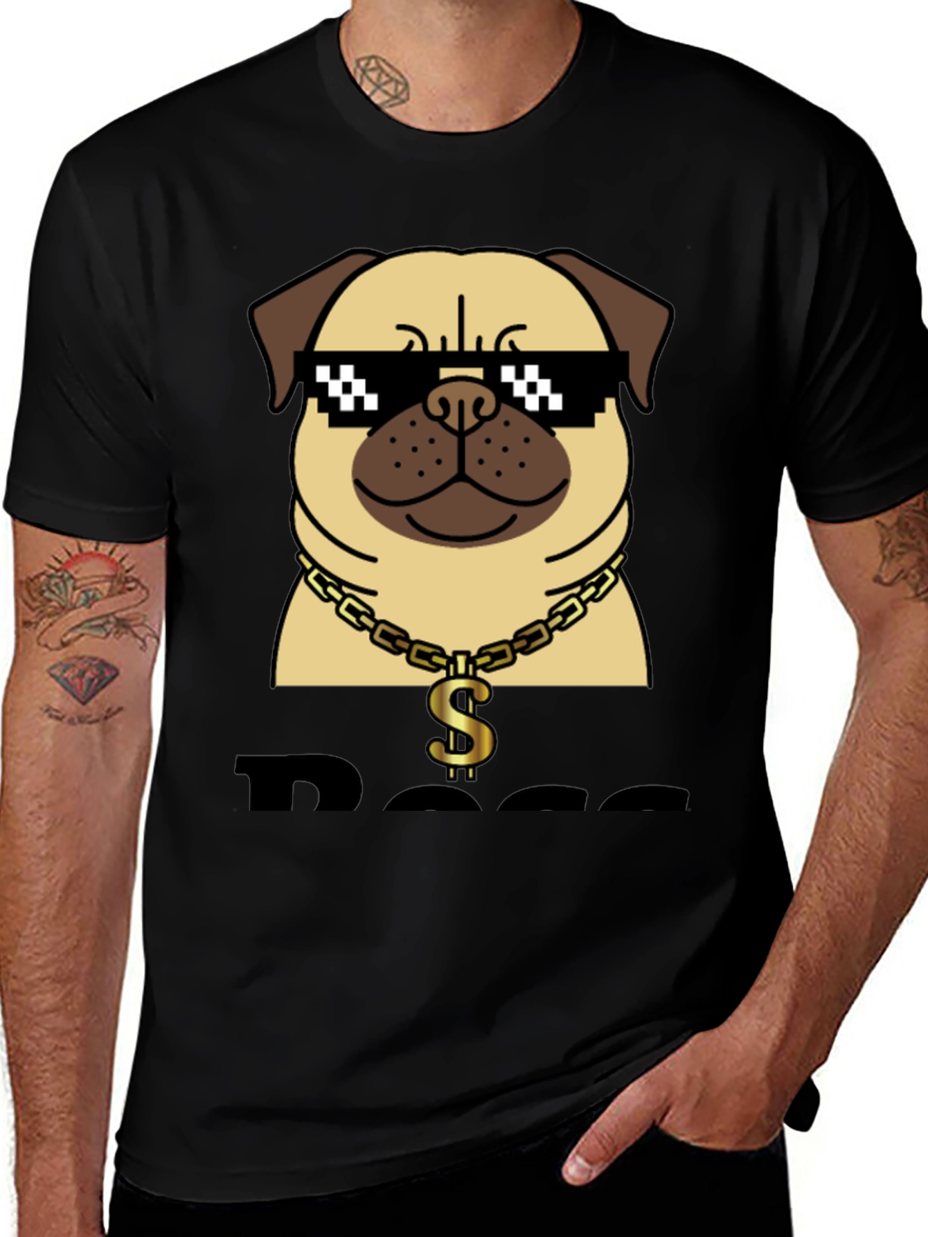 Pug Boss T-Shirt - Funny Dog Graphic Tee
