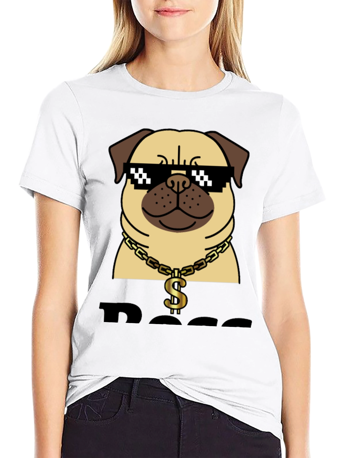 Pug Boss T-Shirt - Funny Dog Graphic Tee