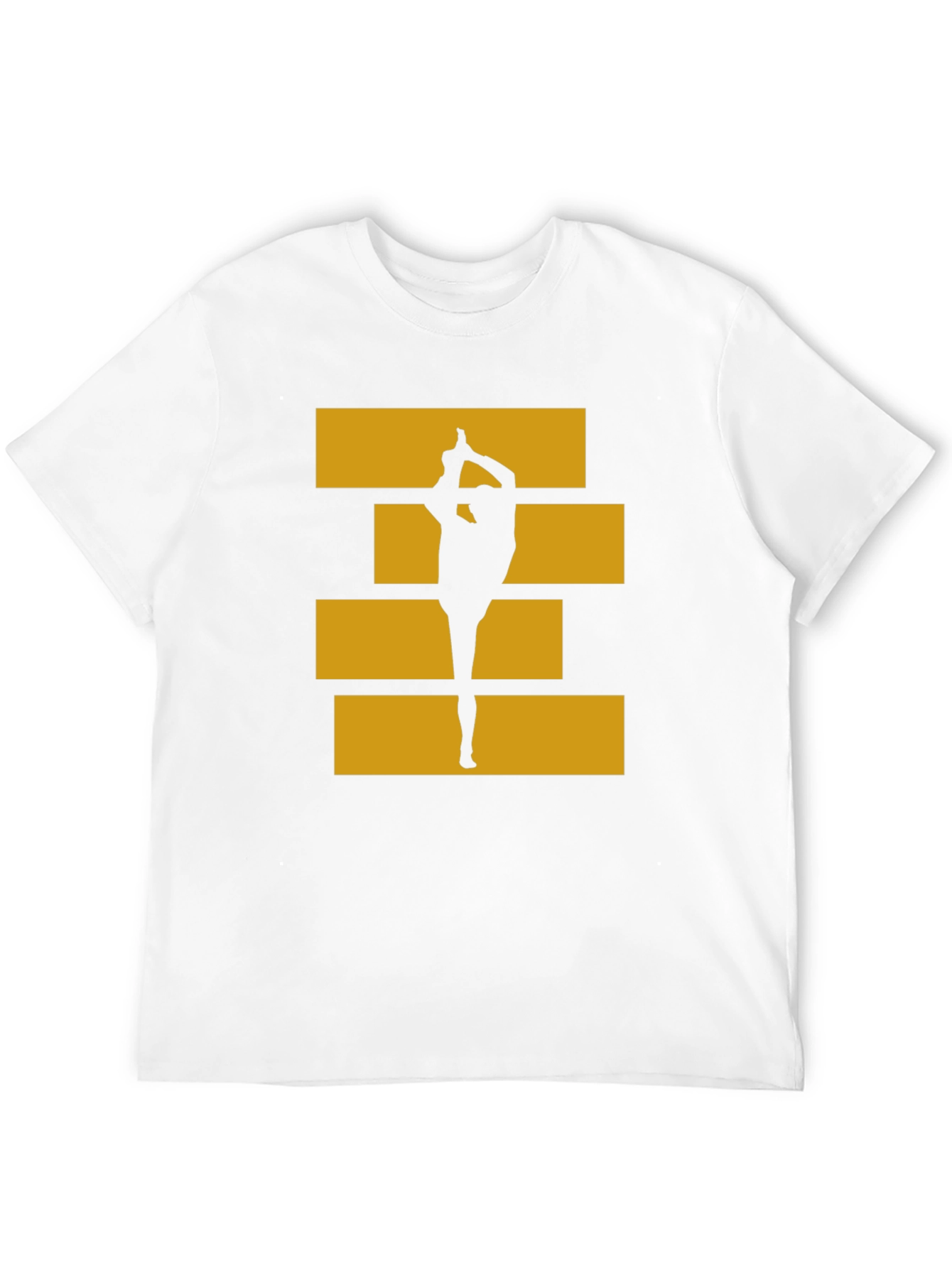 Gymnast Silhouette Tee - Black Cotton Graphic T-Shirt
