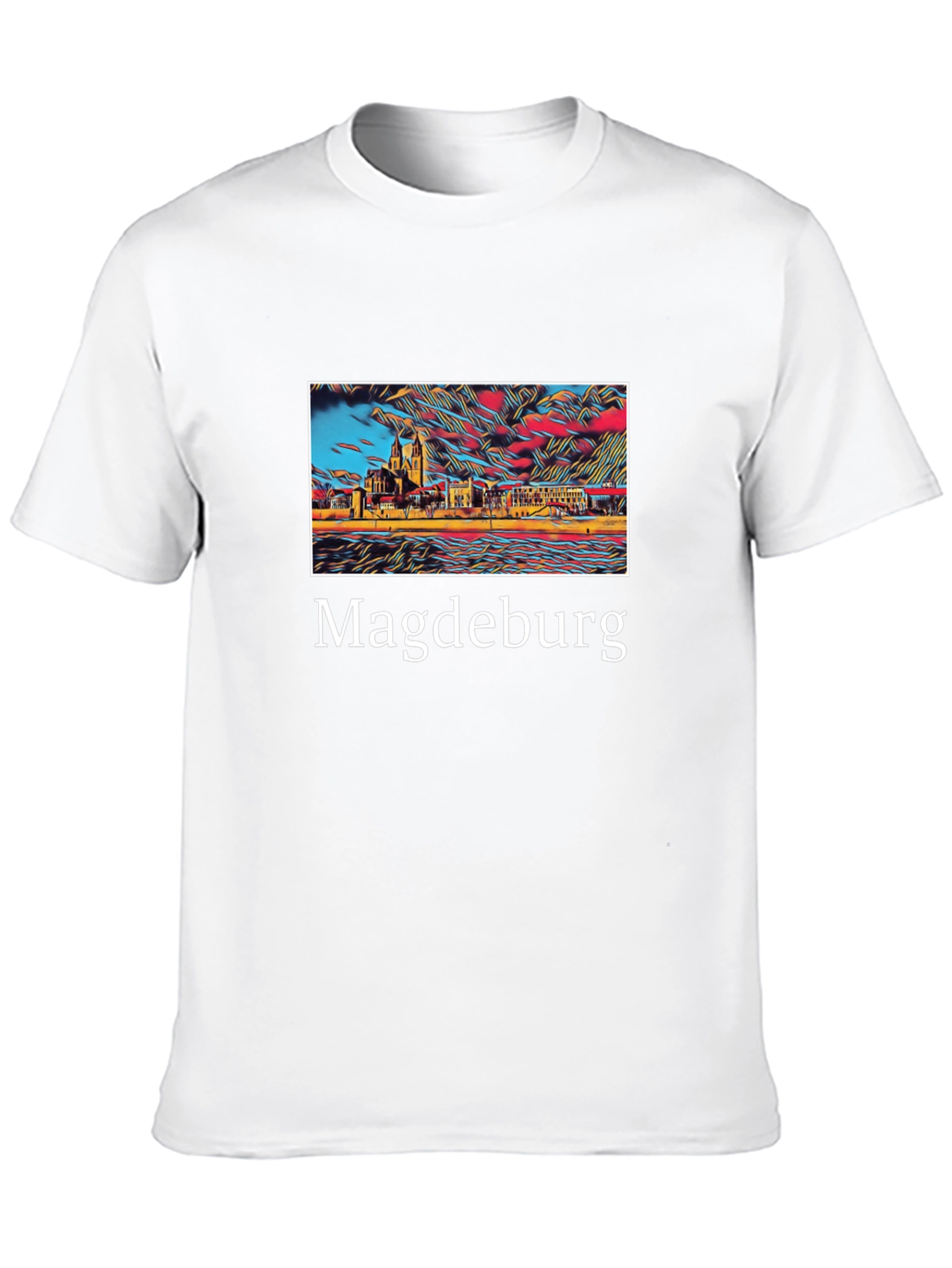 Magdeburg Germany Skyline Art T-Shirt