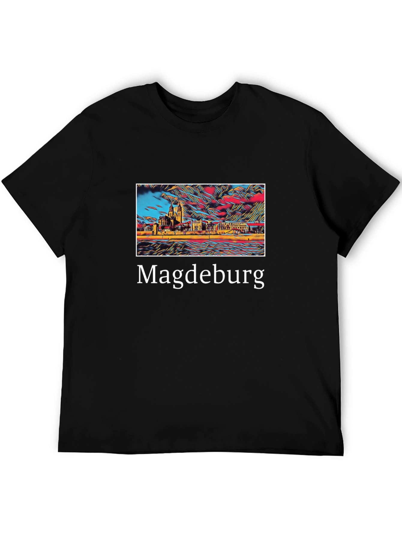 Magdeburg Germany Skyline Art T-Shirt