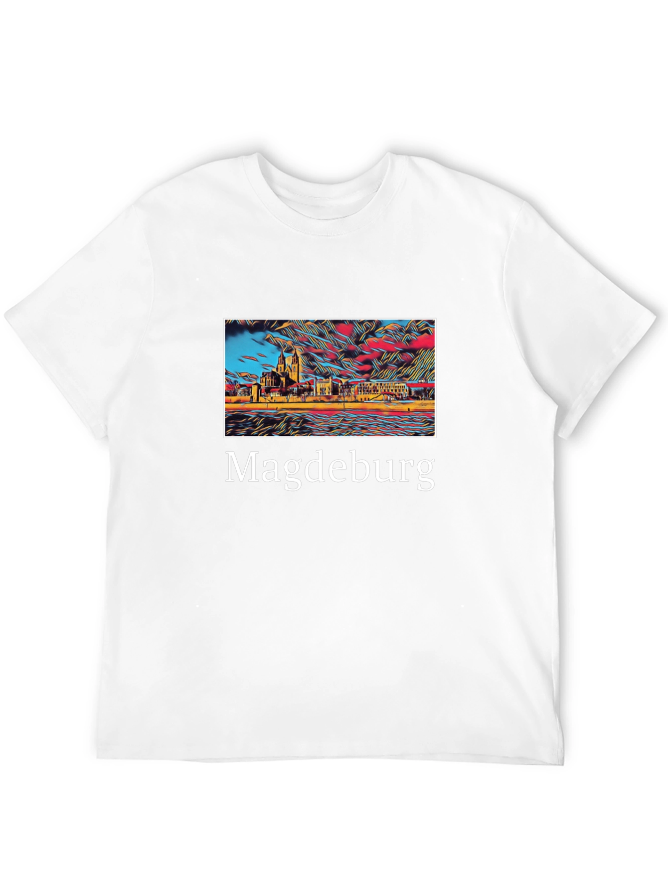 Magdeburg Germany Skyline Art T-Shirt
