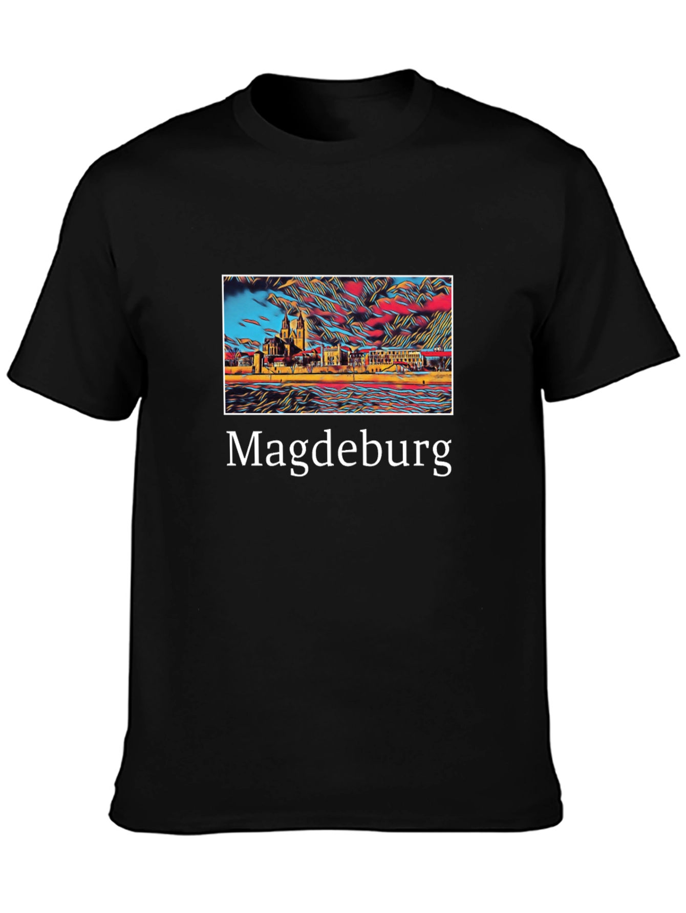 Magdeburg Germany Skyline Art T-Shirt