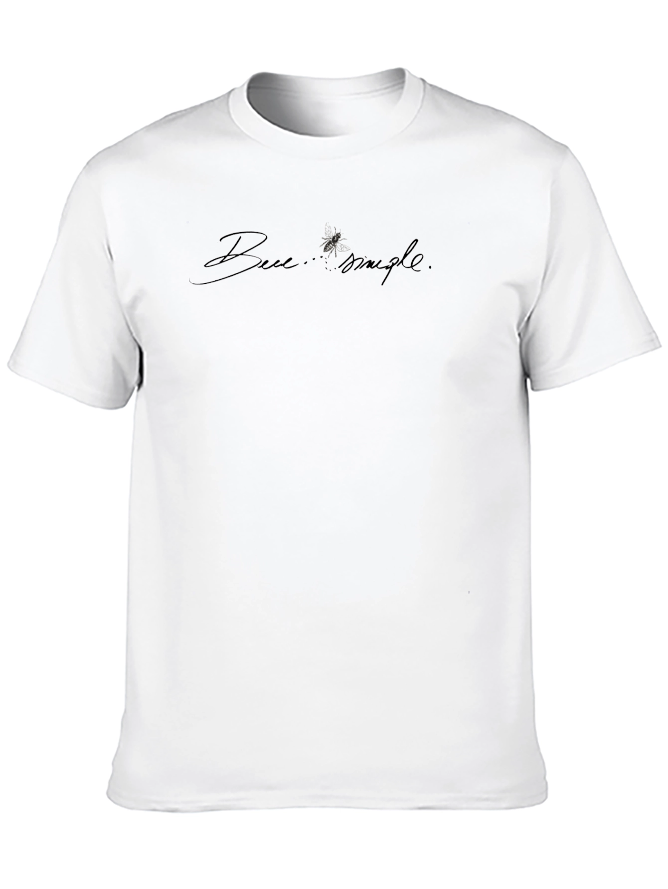 Bee Simple Black Graphic Tee - Mens Casual T-Shirt