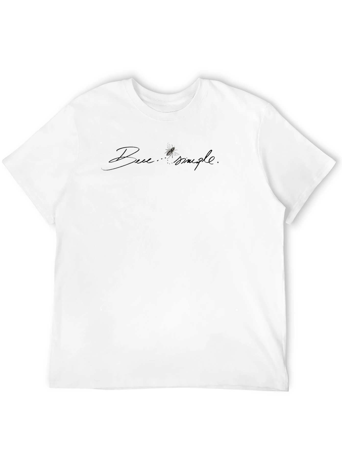 Bee Simple Black Graphic Tee - Mens Casual T-Shirt