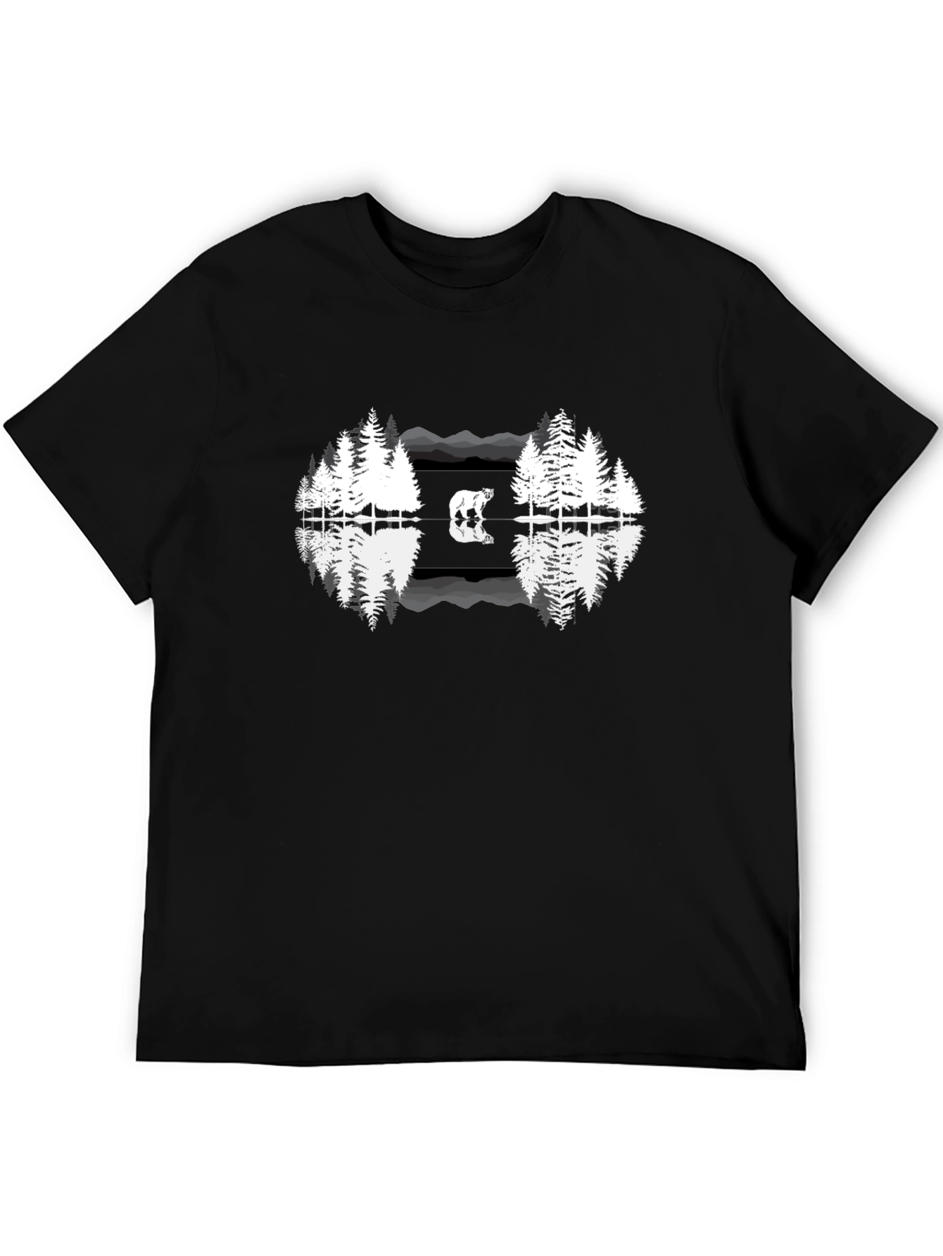 Nature Bear Reflection Graphic T-Shirt