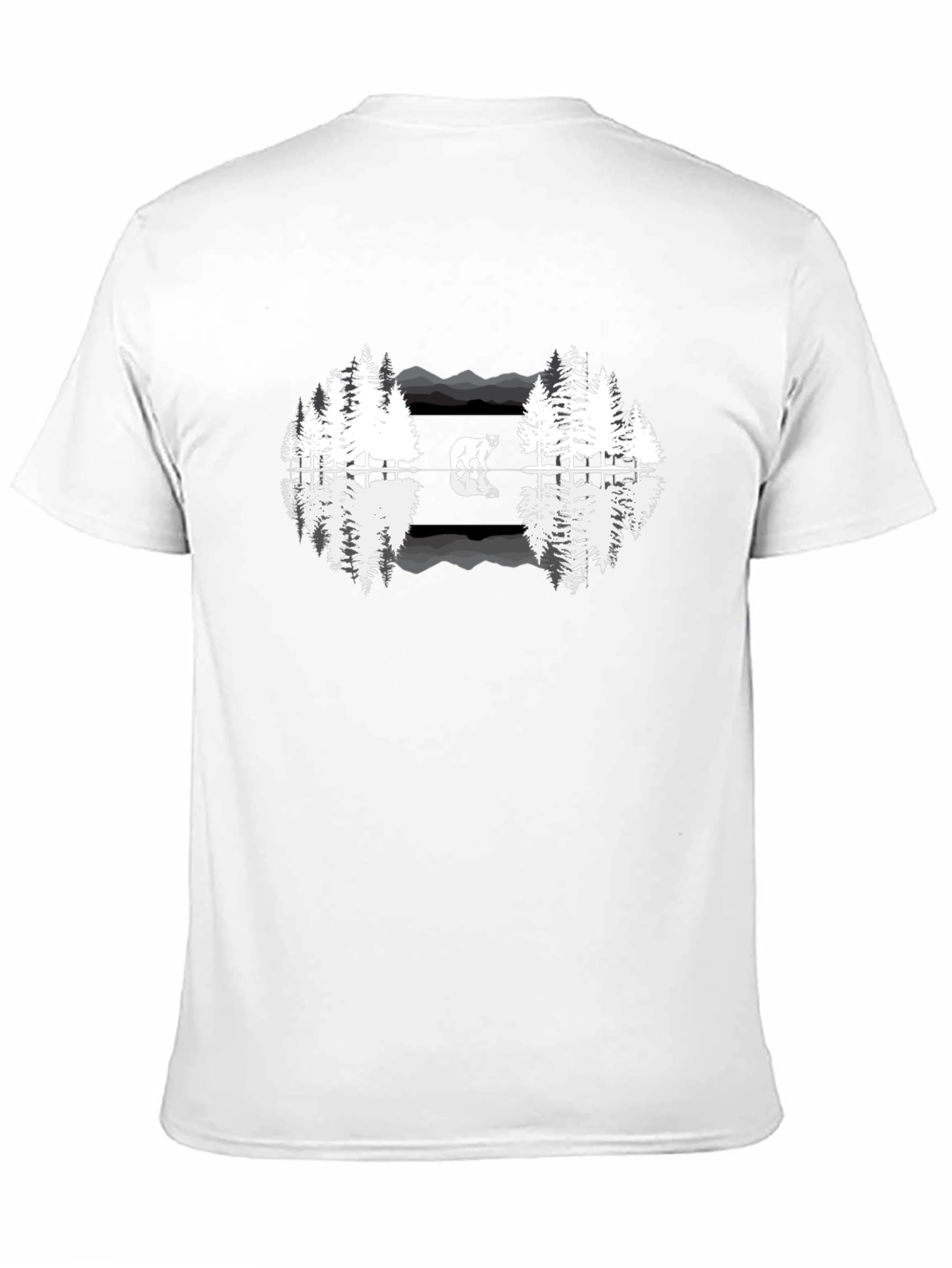 Nature Bear Reflection Graphic T-Shirt