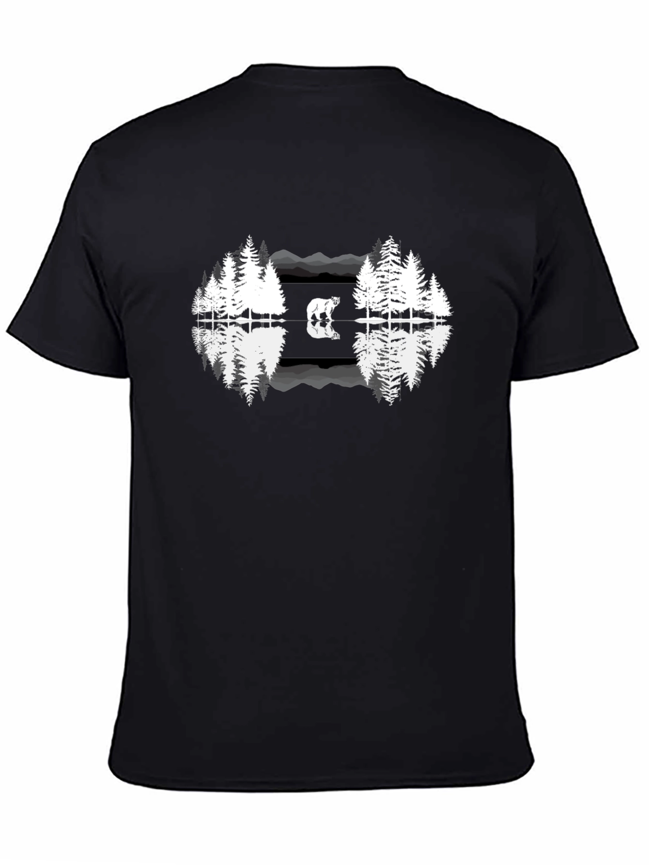 Nature Bear Reflection Graphic T-Shirt