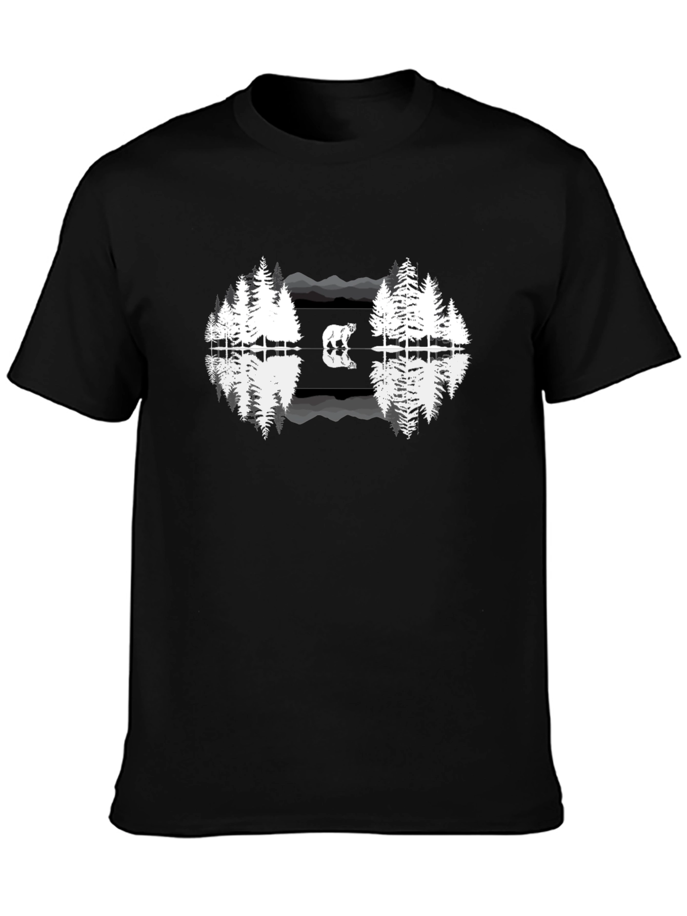 Nature Bear Reflection Graphic T-Shirt