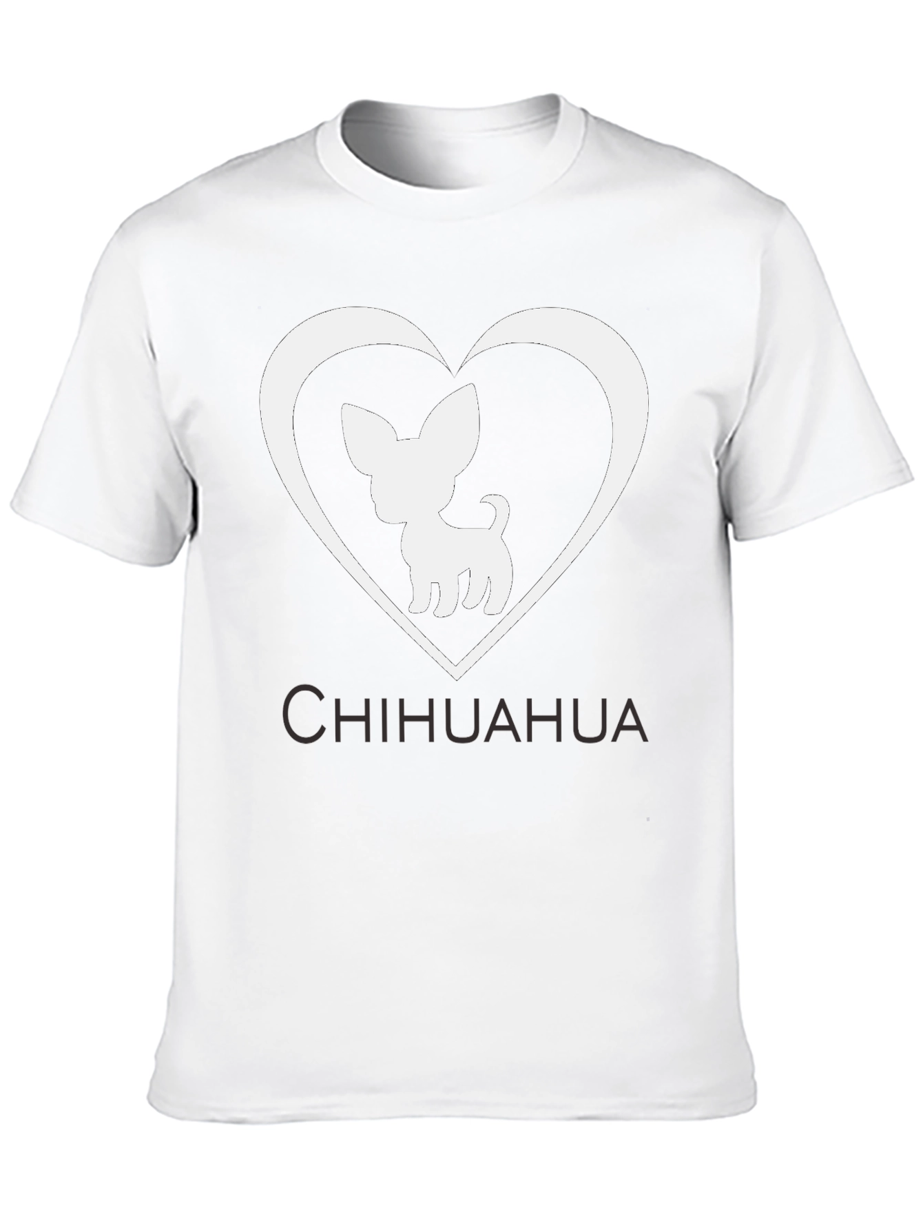 Chihuahua Heart T-Shirt - Black Cotton Tee