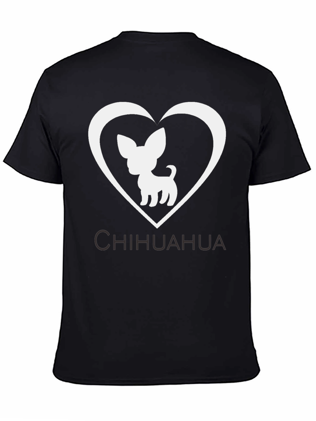 Chihuahua Heart T-Shirt - Black Cotton Tee