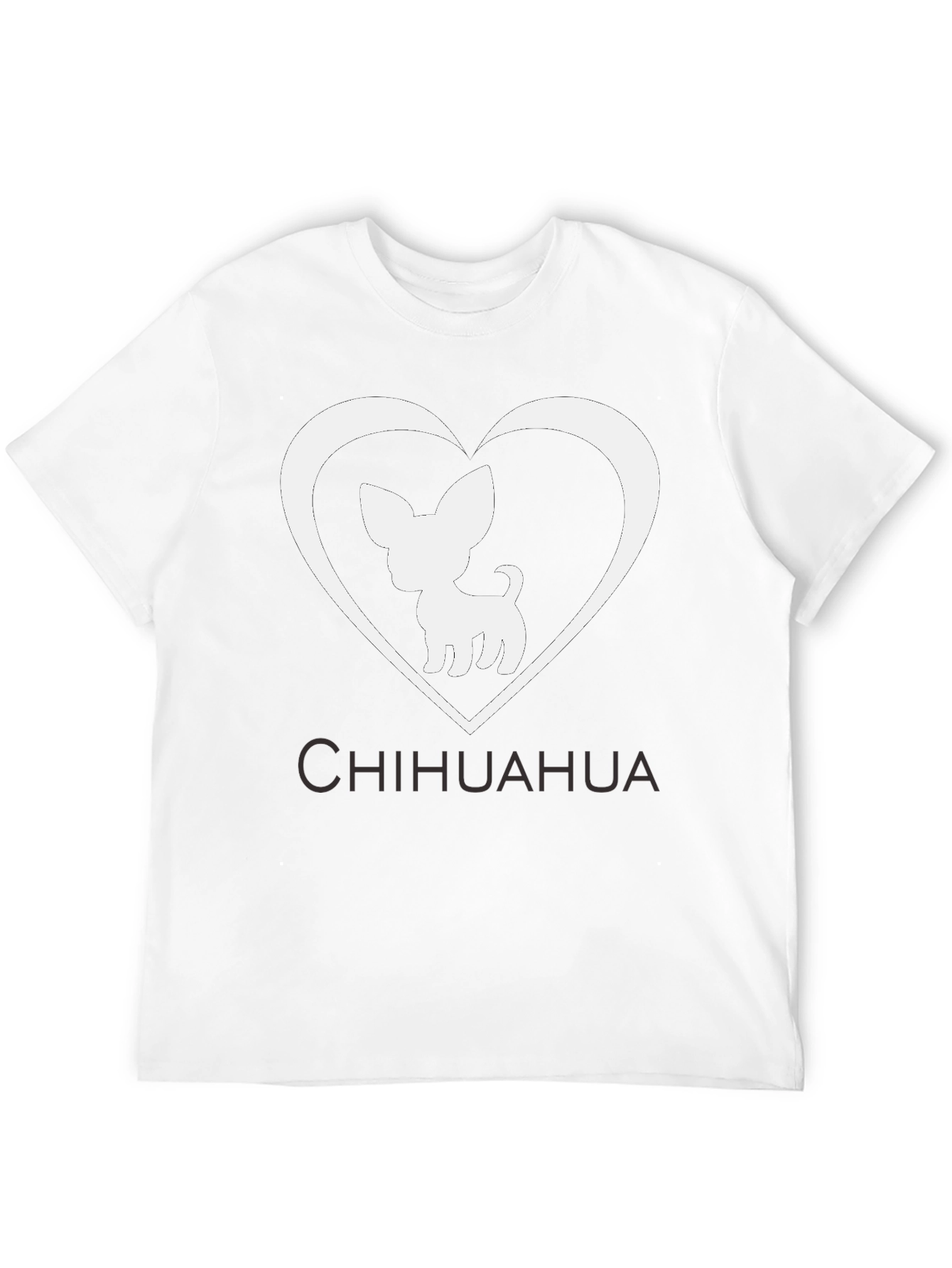 Chihuahua Heart T-Shirt - Black Cotton Tee