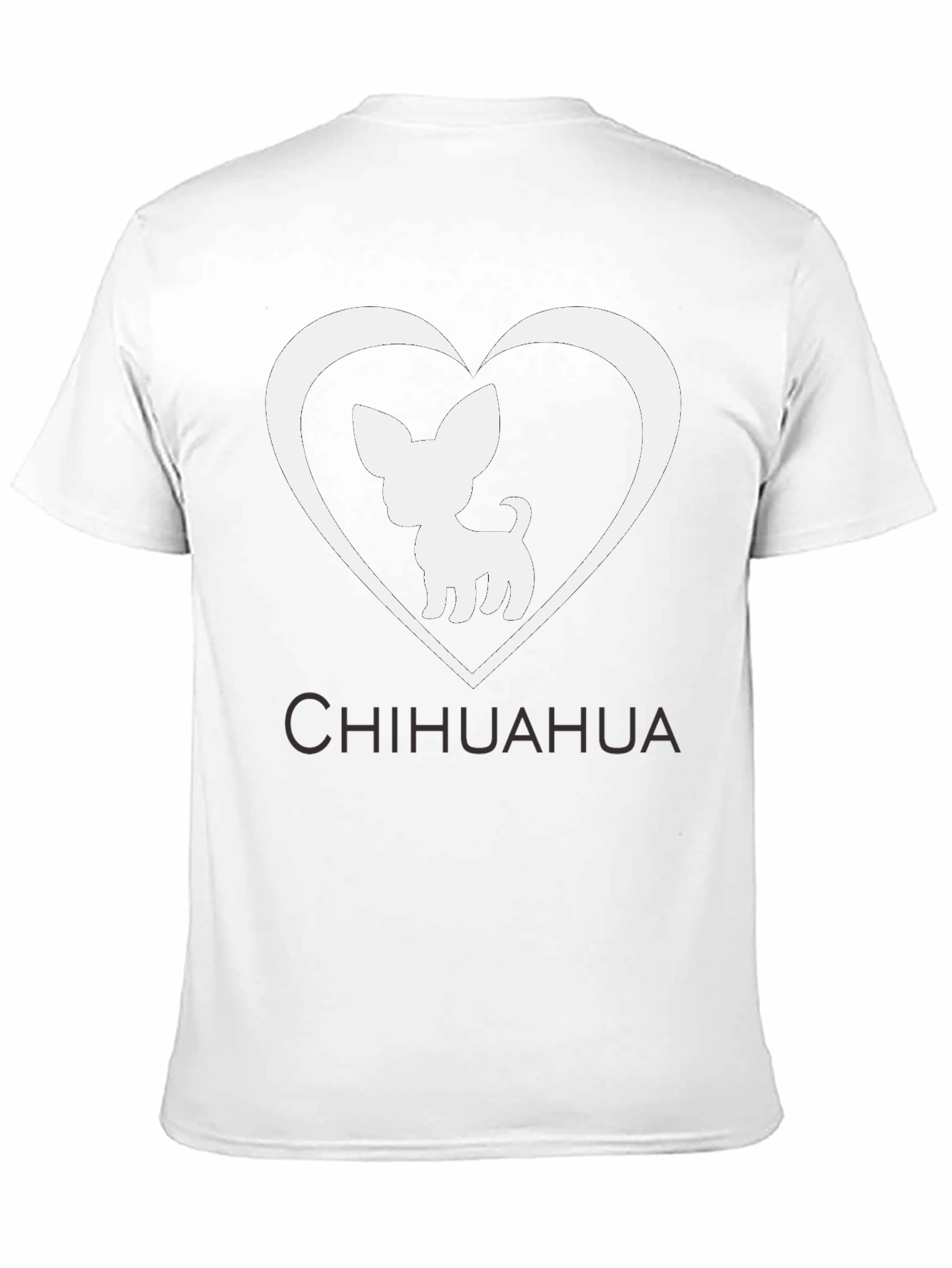 Chihuahua Heart T-Shirt - Black Cotton Tee