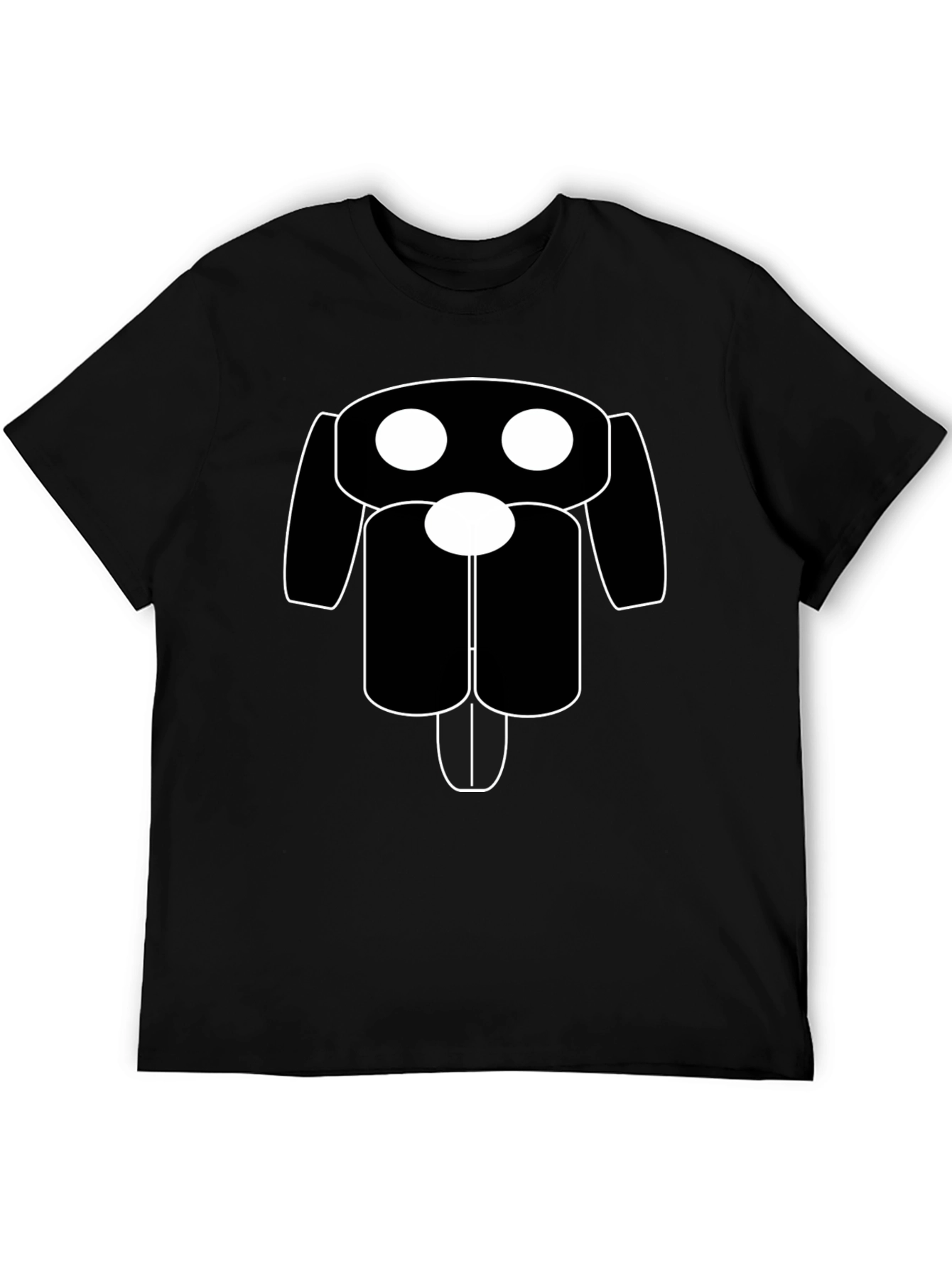 Minimalist Dog Graphic Tee - Black