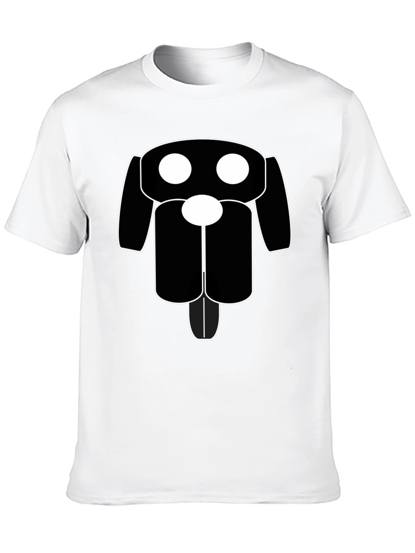 Minimalist Dog Graphic Tee - Black