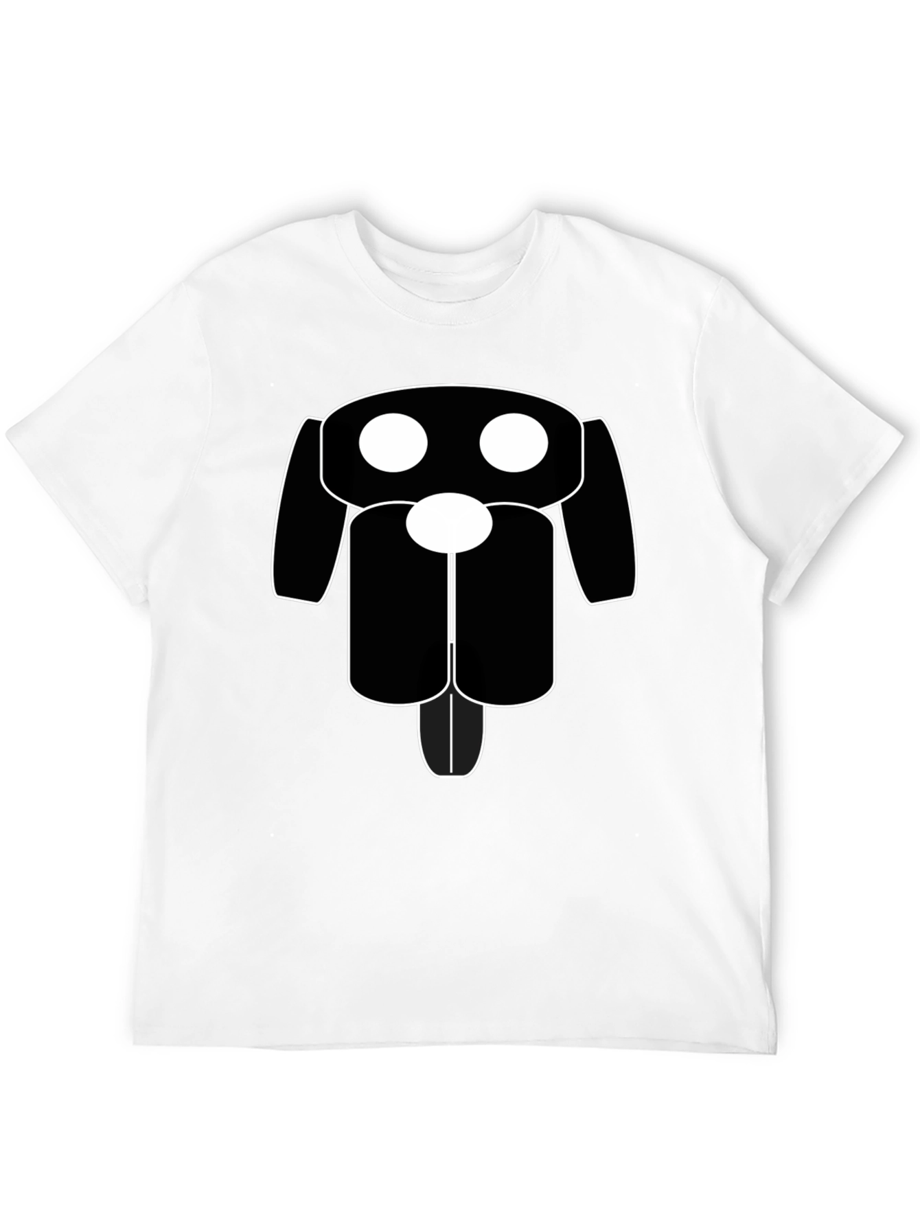 Minimalist Dog Graphic Tee - Black