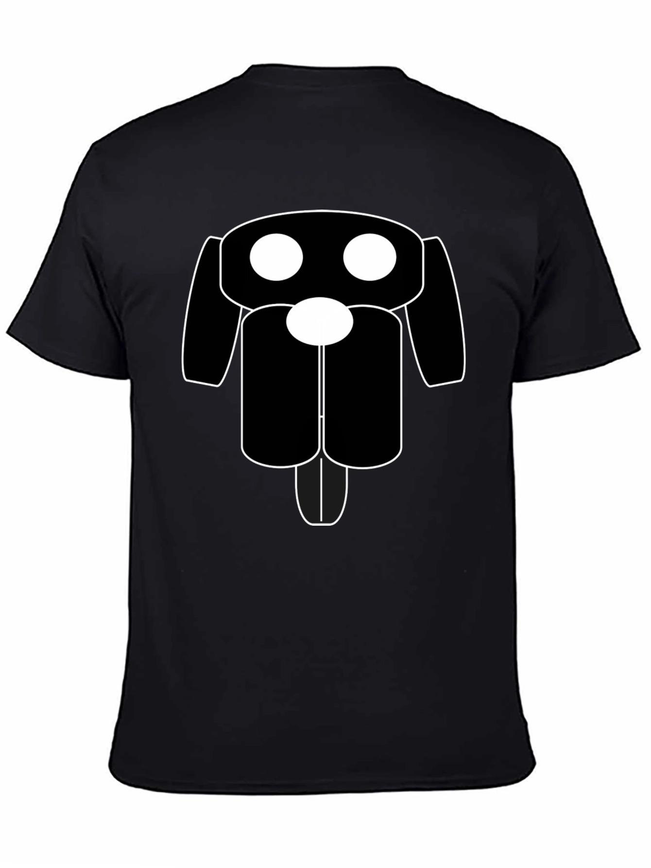 Minimalist Dog Graphic Tee - Black