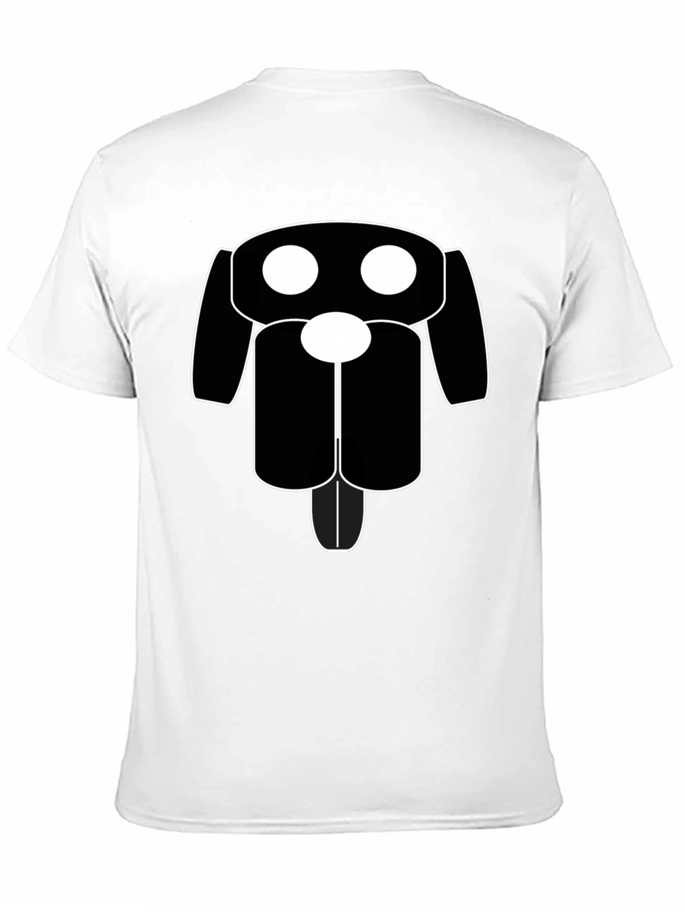 Minimalist Dog Graphic Tee - Black