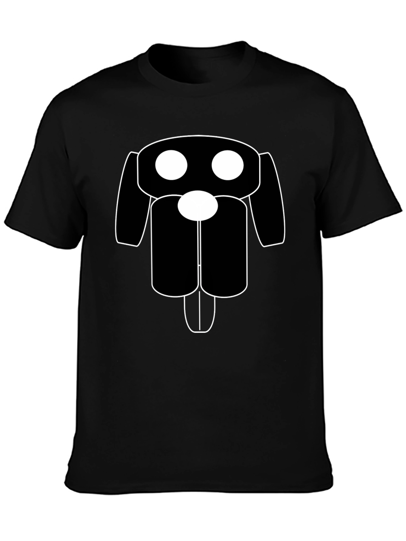 Minimalist Dog Graphic Tee - Black